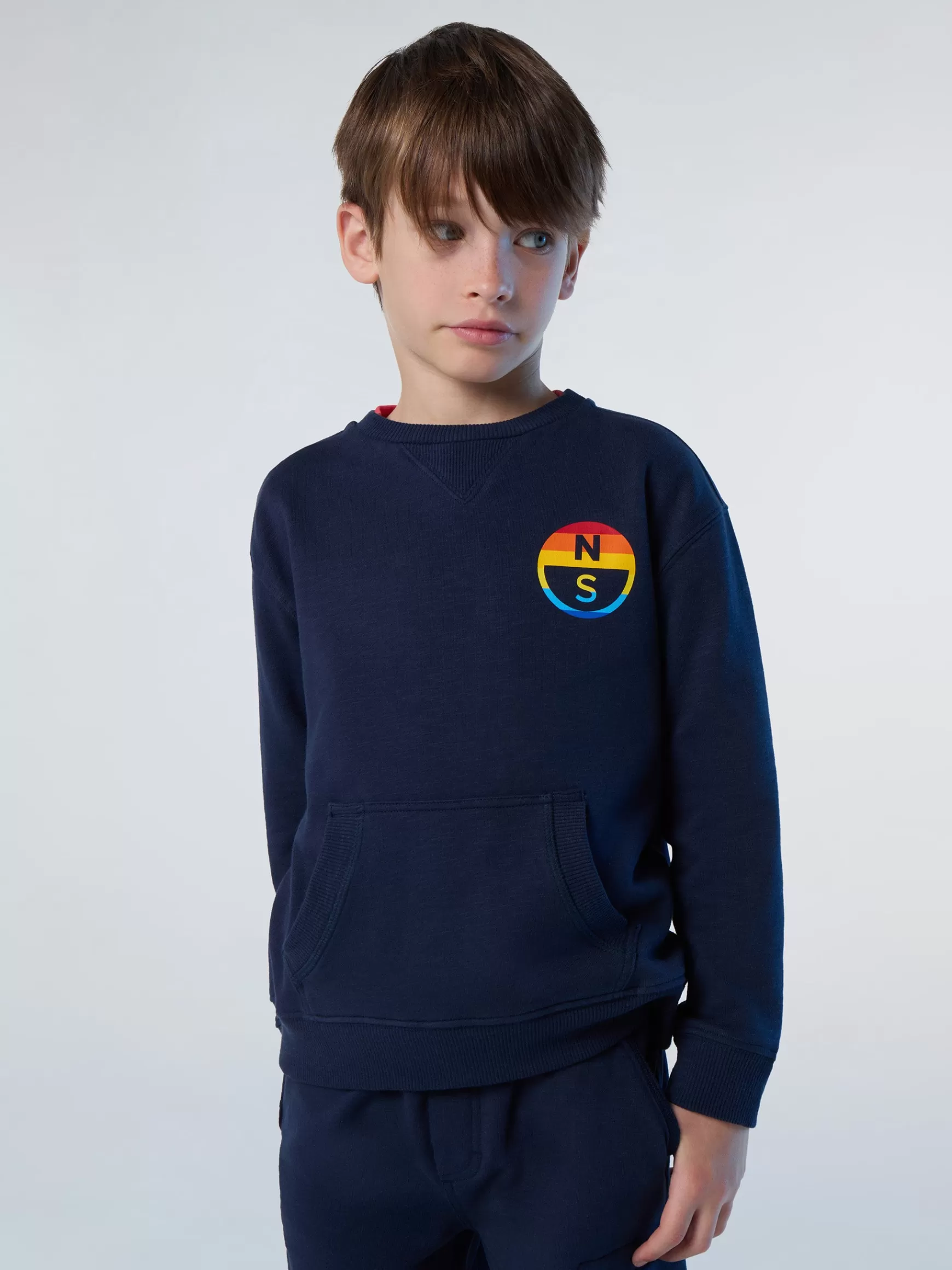 North Sails Felpa con stampa arcobaleno> Outlet