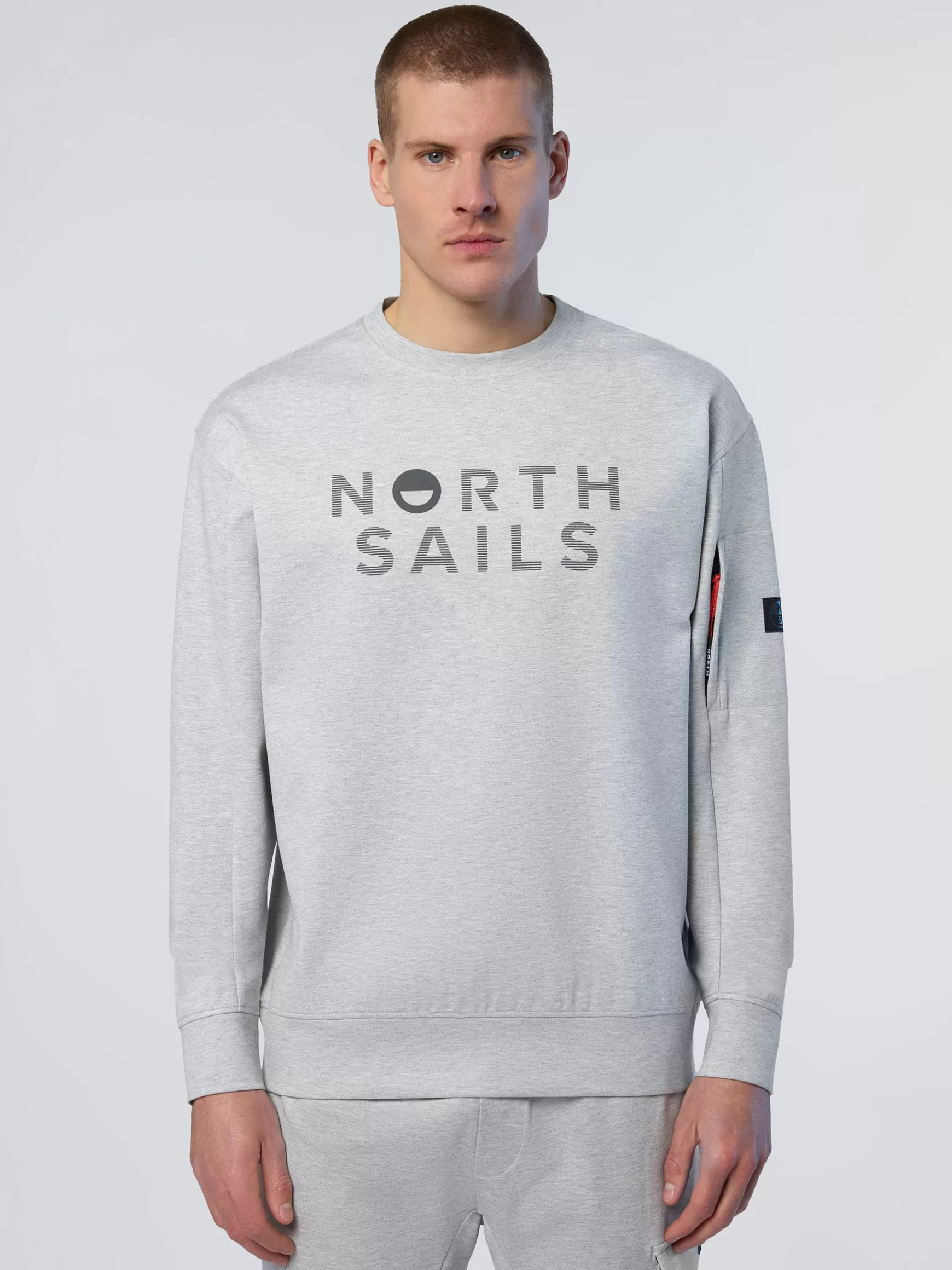 North Sails Felpa con stampa riflettente>Uomo Outlet | Felpe