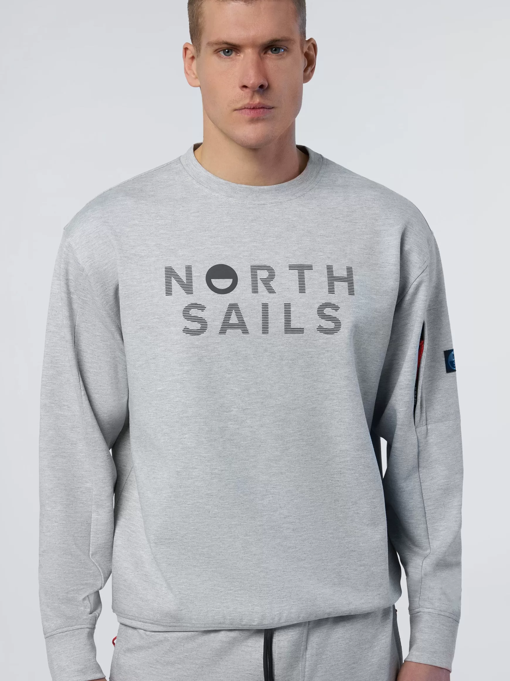 North Sails Felpa con stampa riflettente>Uomo Outlet | Felpe