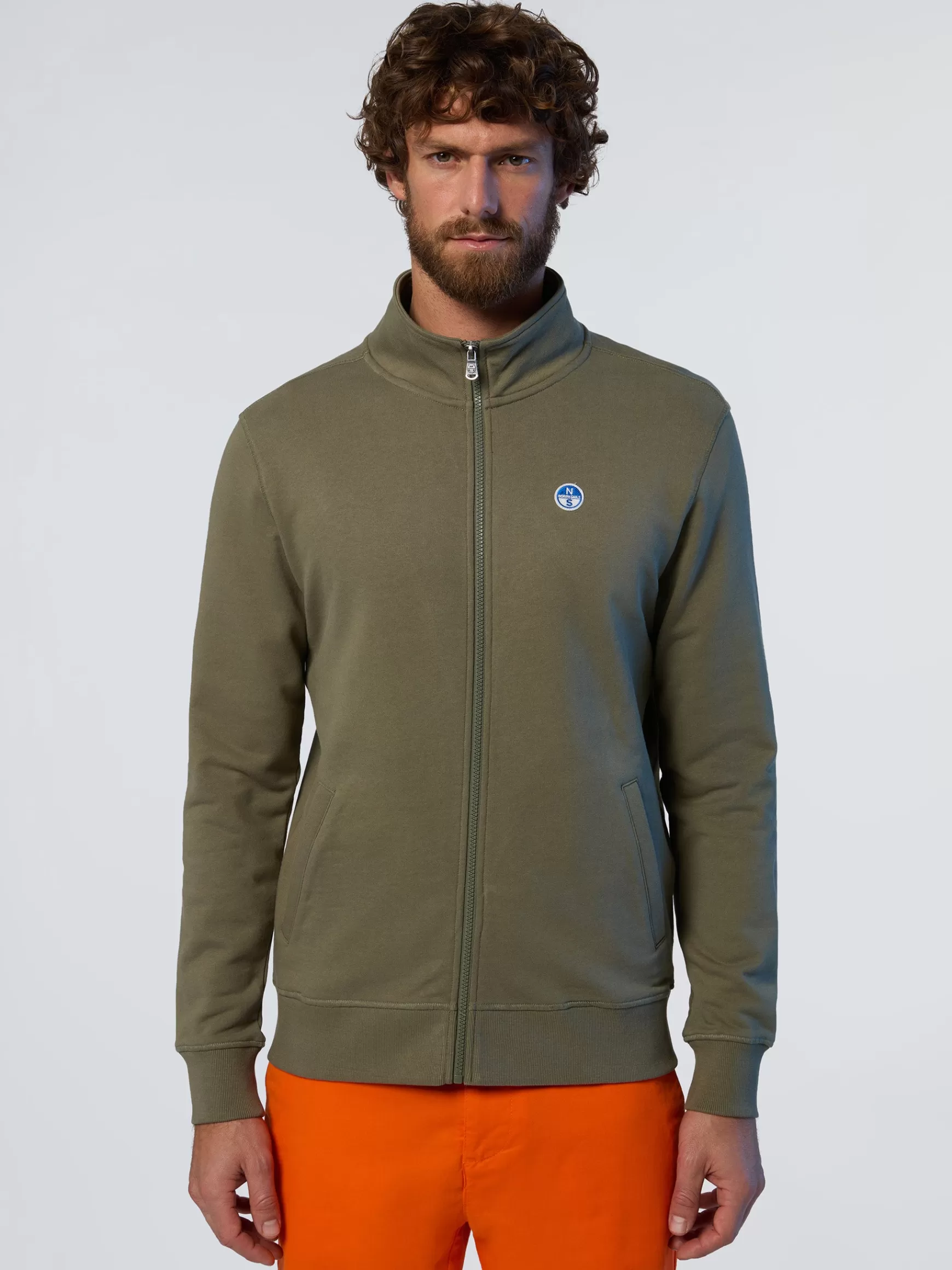 North Sails Felpa con zip e logo>Uomo Outlet | Felpe