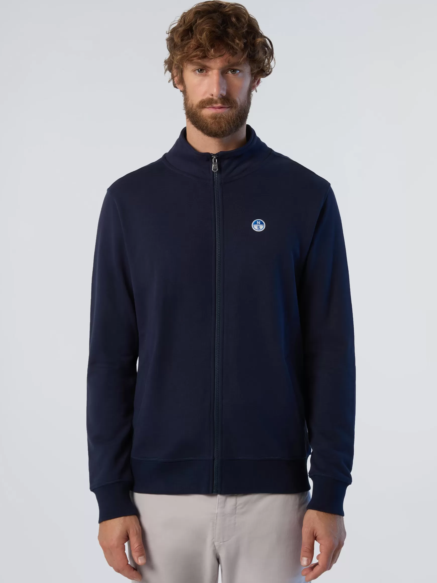 North Sails Felpa con zip e logo>Uomo Outlet | Felpe