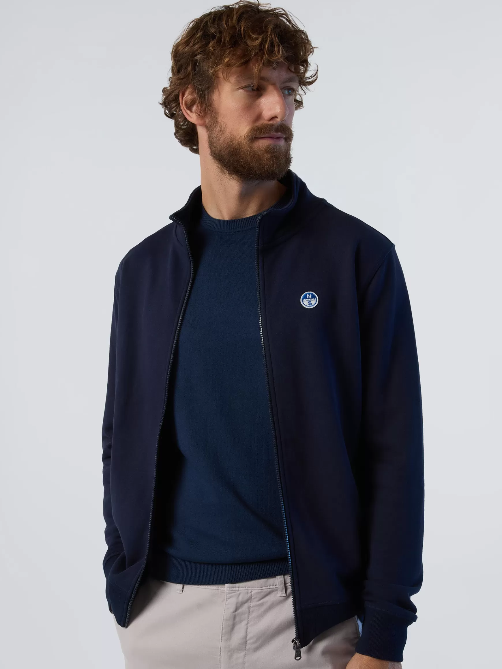 North Sails Felpa con zip e logo>Uomo Outlet | Felpe