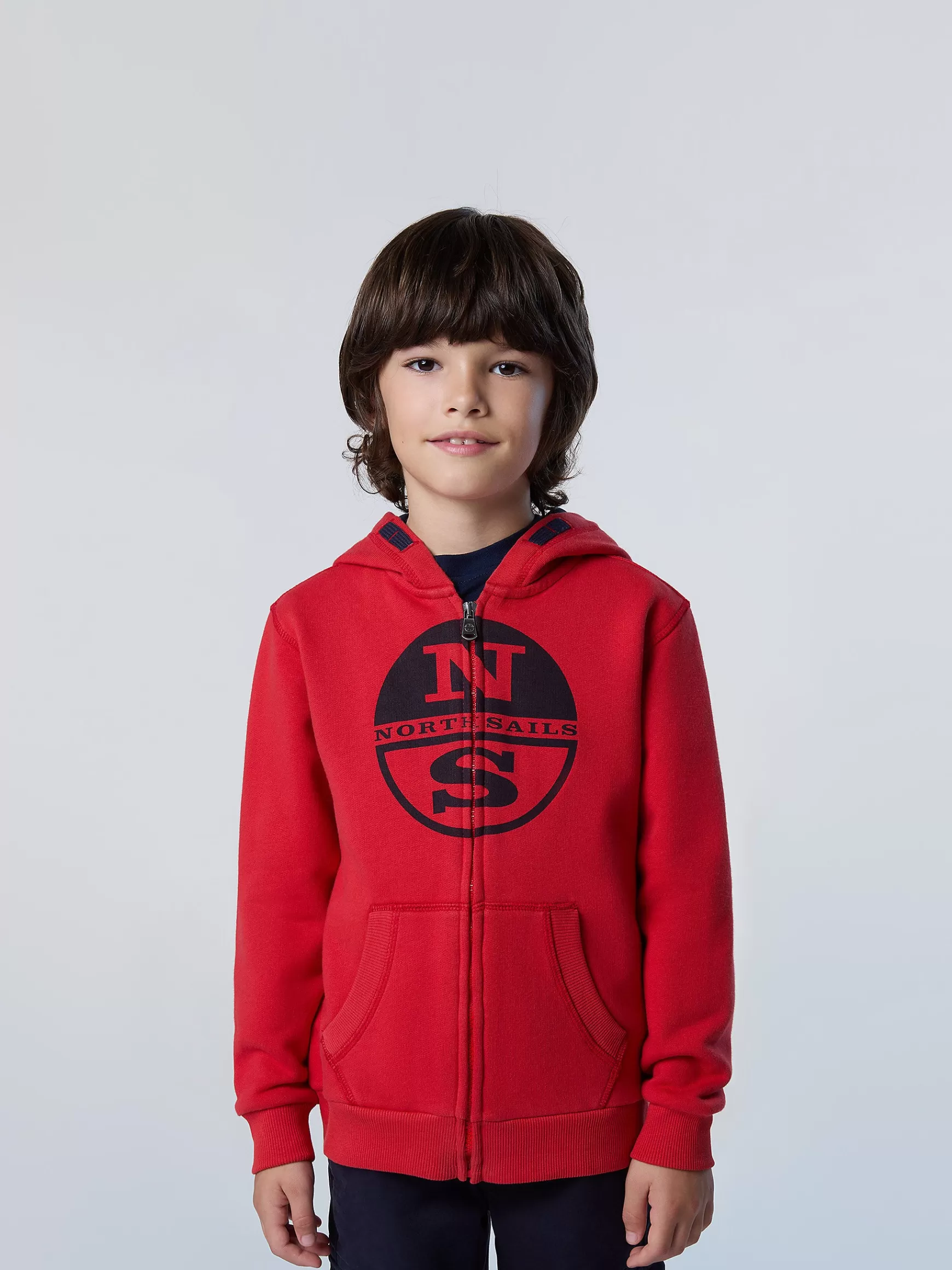 North Sails Felpa con zip e maxi stampa> Outlet