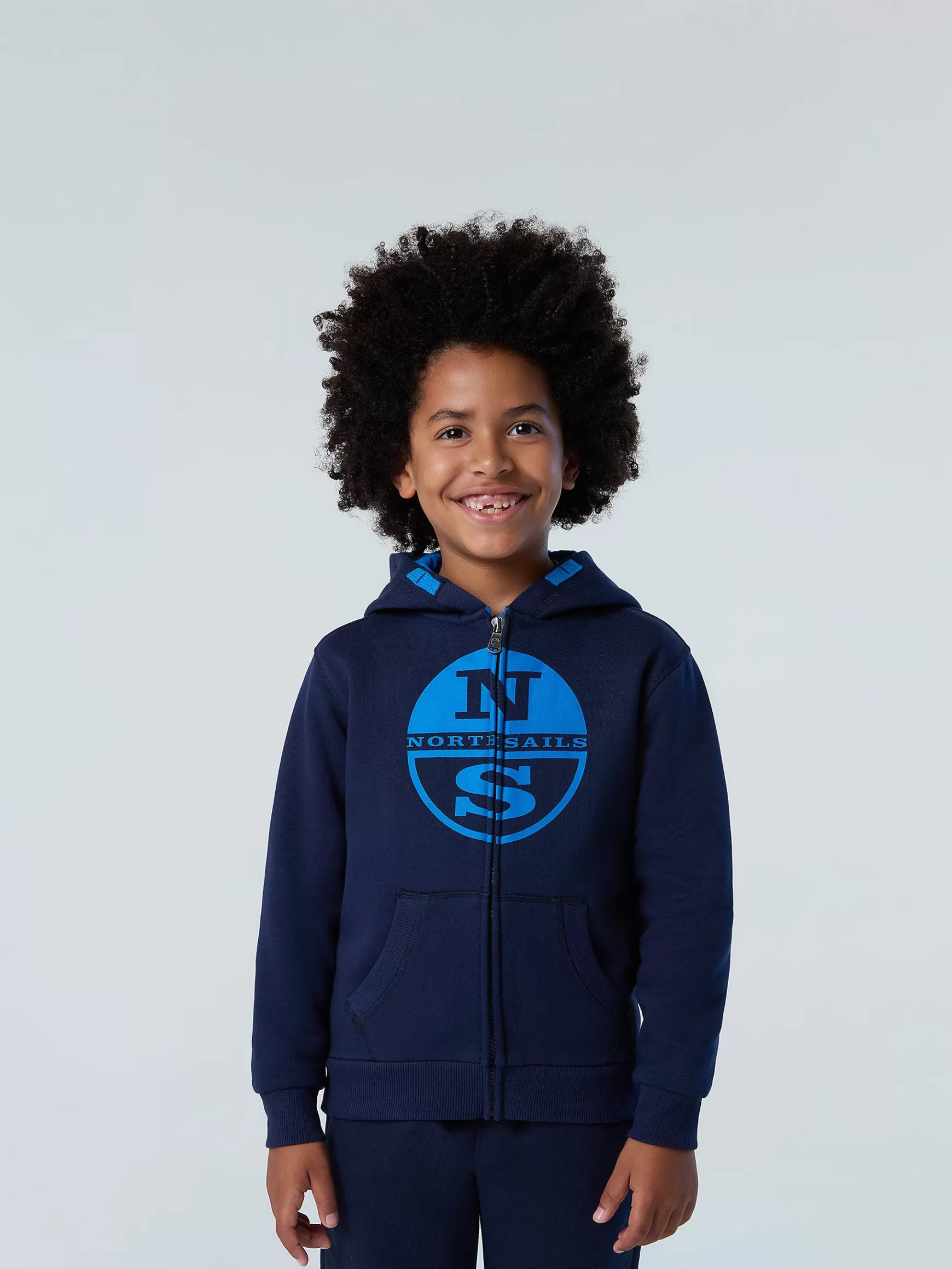 North Sails Felpa con zip e maxi stampa> Outlet