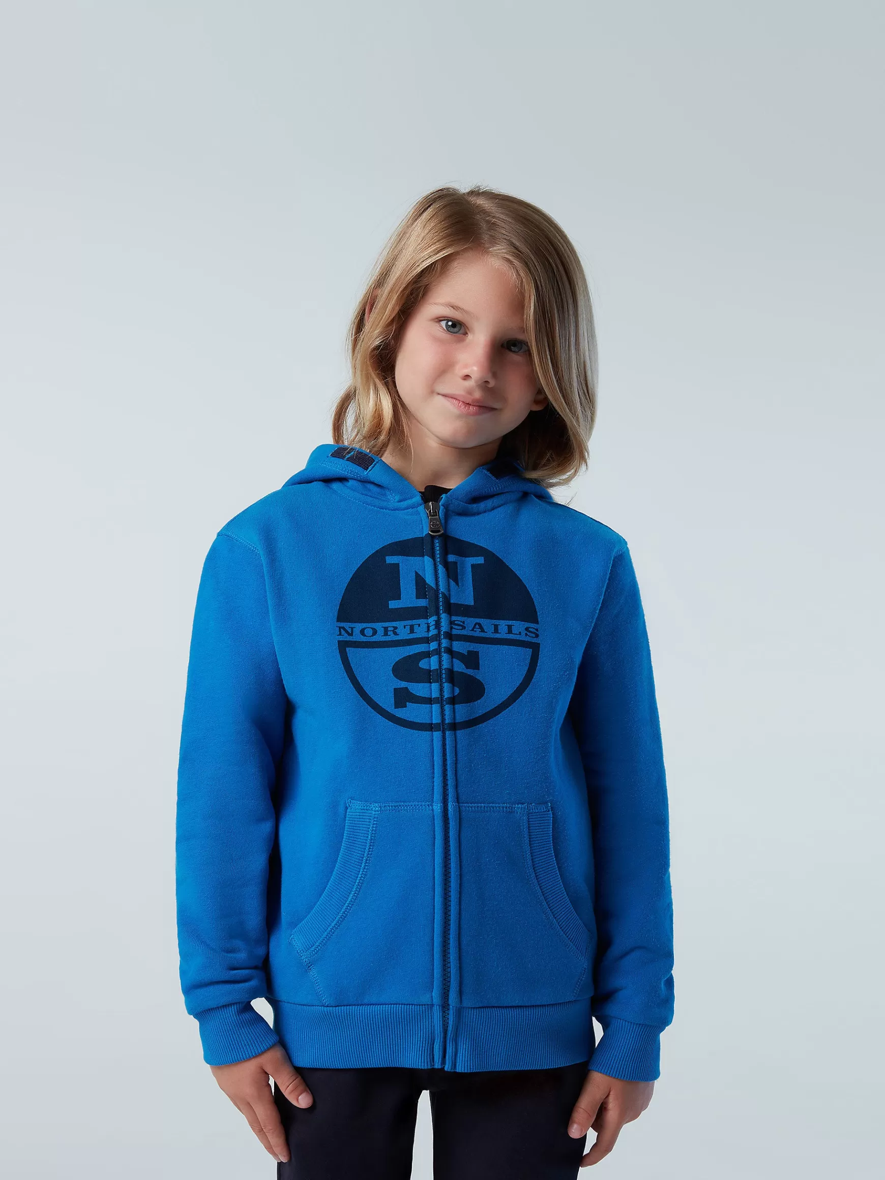 North Sails Felpa con zip e maxi stampa> Outlet