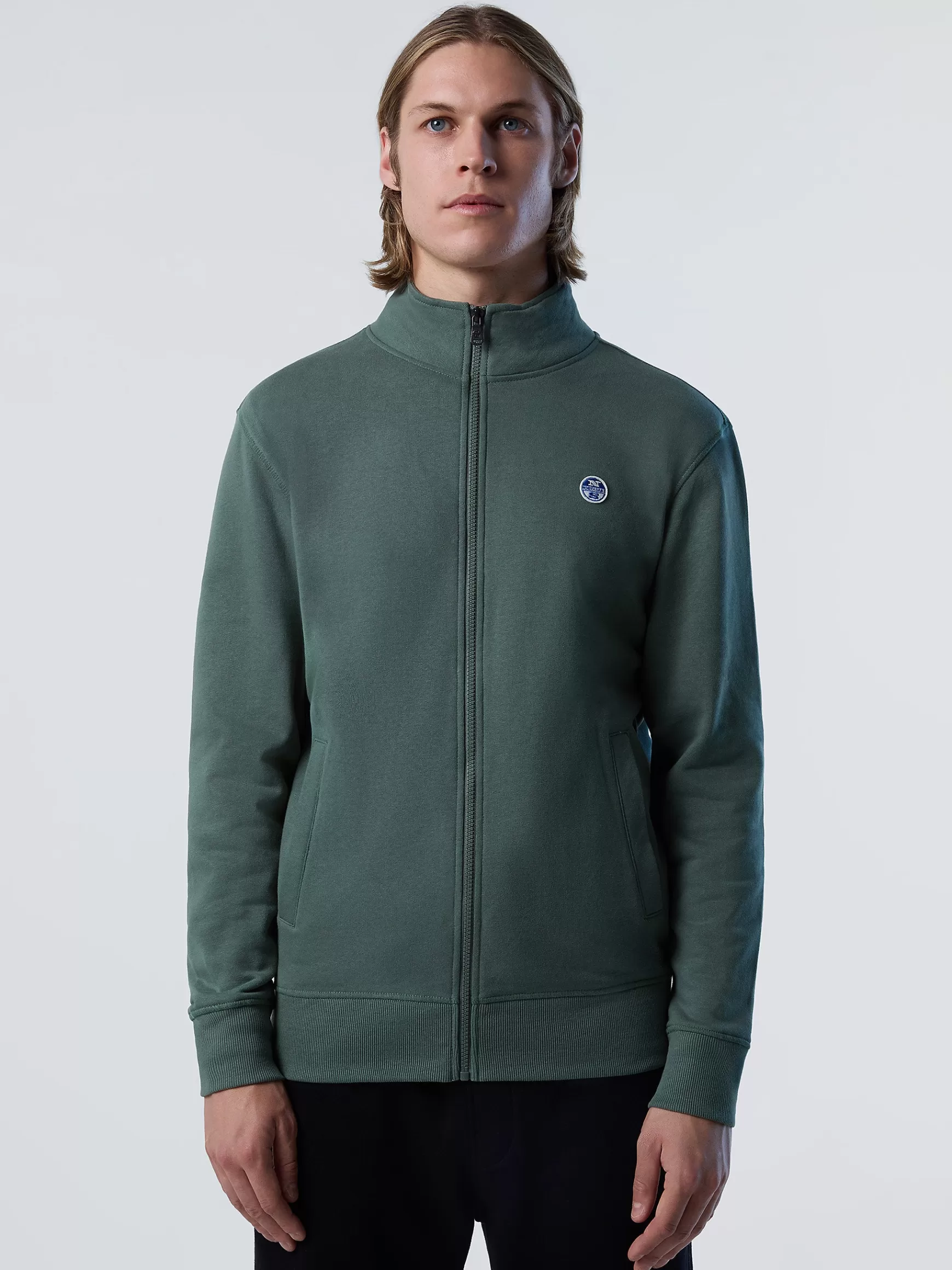 North Sails Felpa con zip in cotone>Uomo Outlet | Felpe