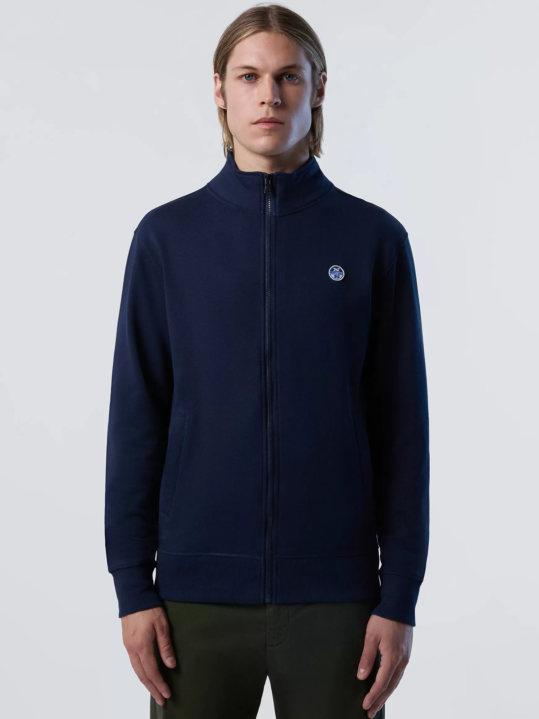 North Sails Felpa con zip in cotone>Uomo Outlet | Felpe
