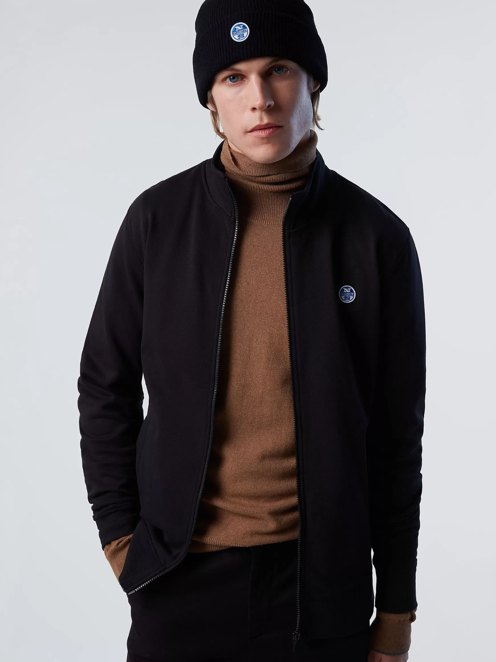 North Sails Felpa con zip in cotone>Uomo Outlet | Felpe