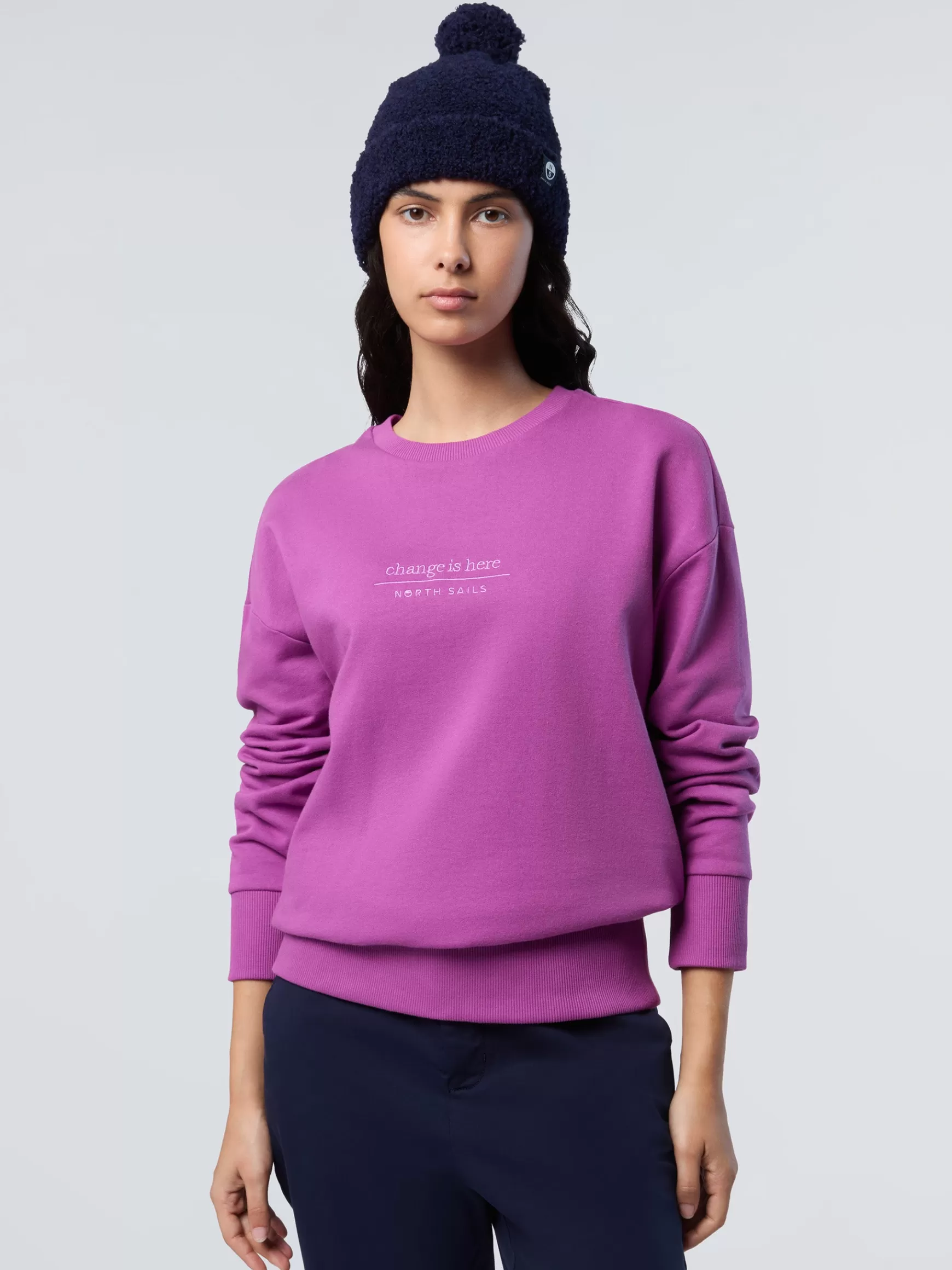 North Sails Felpa girocollo con ricamato>Donna Shop By Look | Felpe
