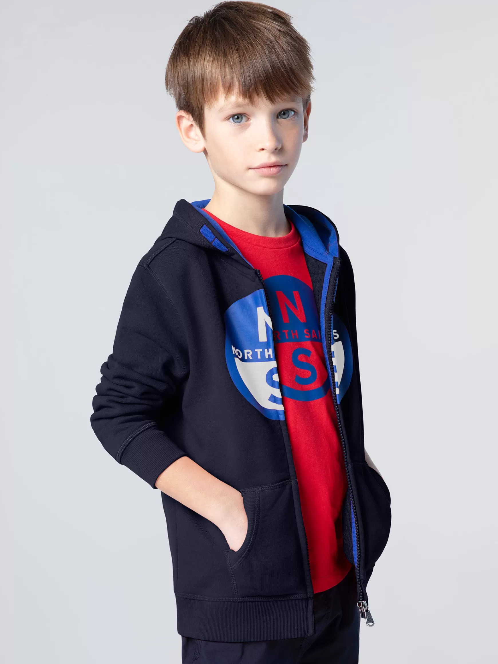 North Sails Felpa hoodie con maxi logo> Outlet