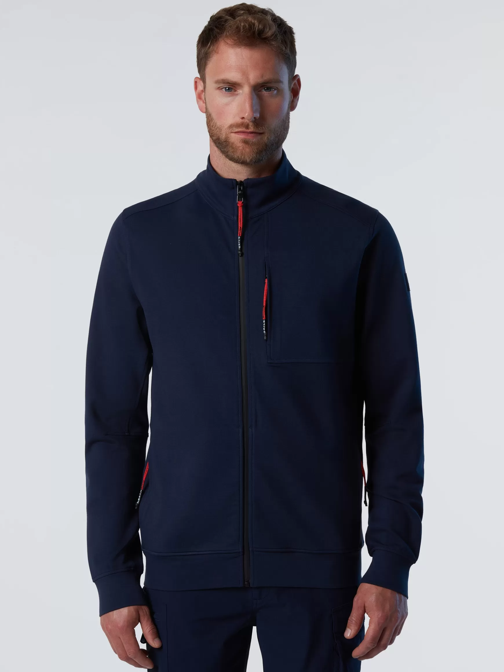 North Sails Felpa in interlock con zip>Uomo Outlet | Felpe