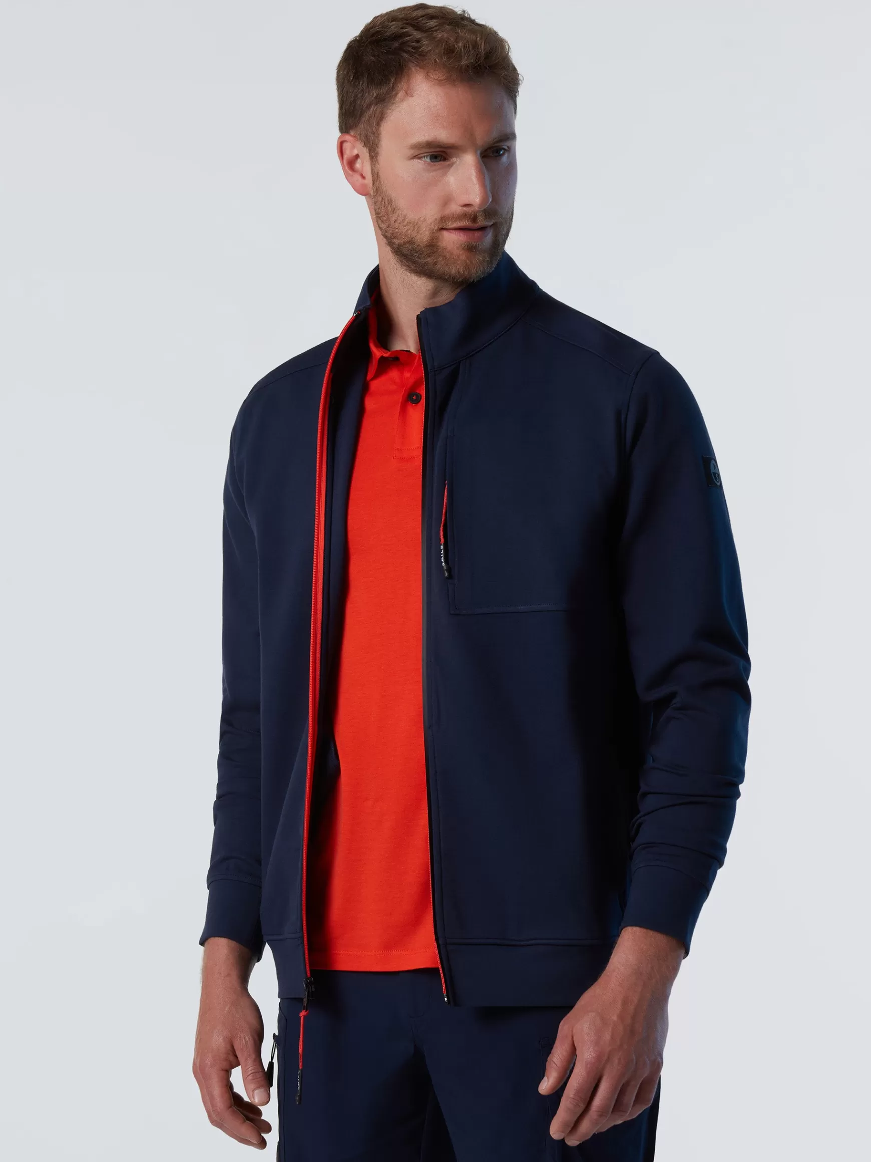 North Sails Felpa in interlock con zip>Uomo Outlet | Felpe