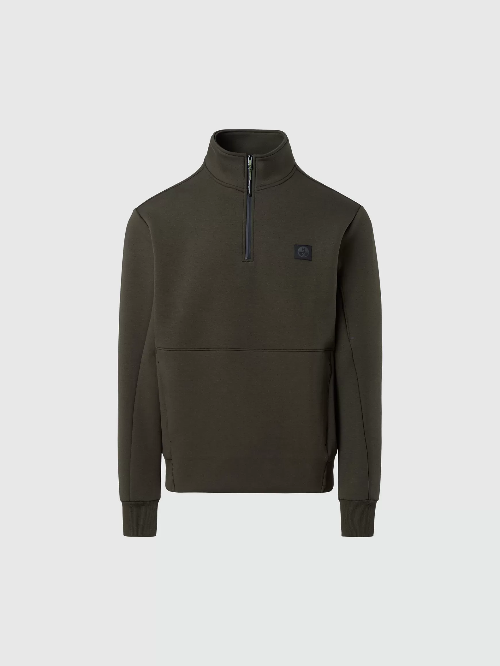 North Sails Felpa in scuba con mezza zip>Uomo Felpe