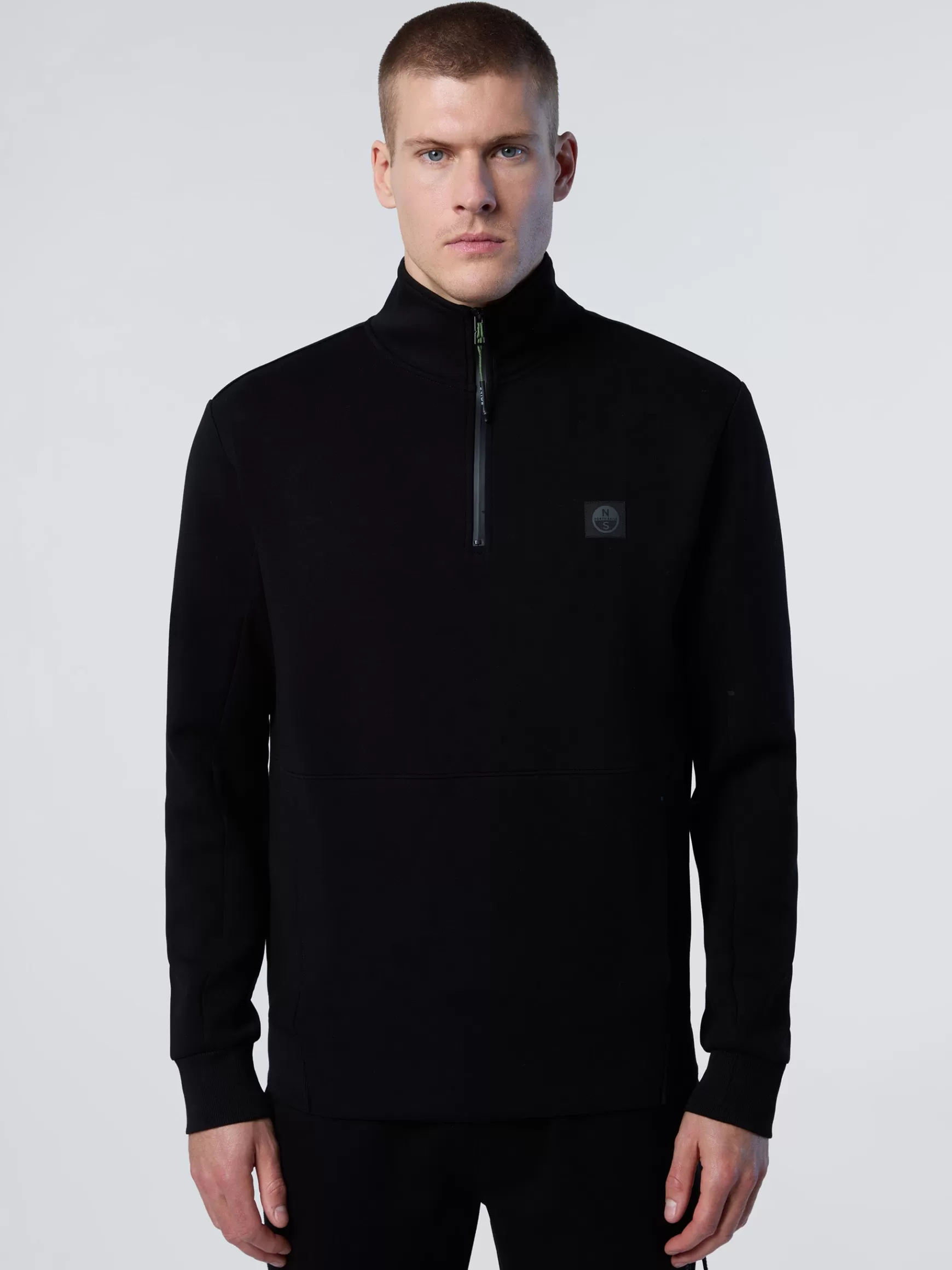North Sails Felpa in scuba con mezza zip>Uomo Felpe
