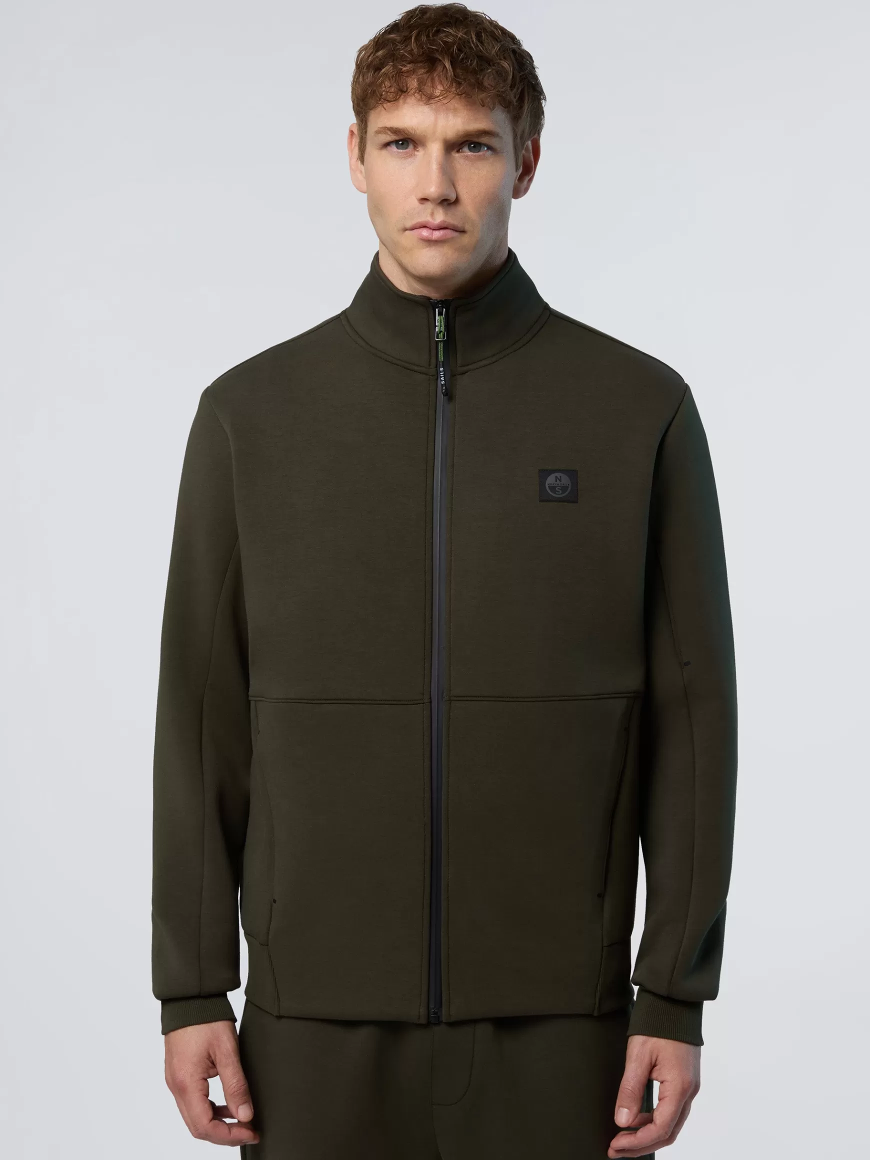 North Sails Felpa in scuba con zip>Uomo Shop By Look | Felpe