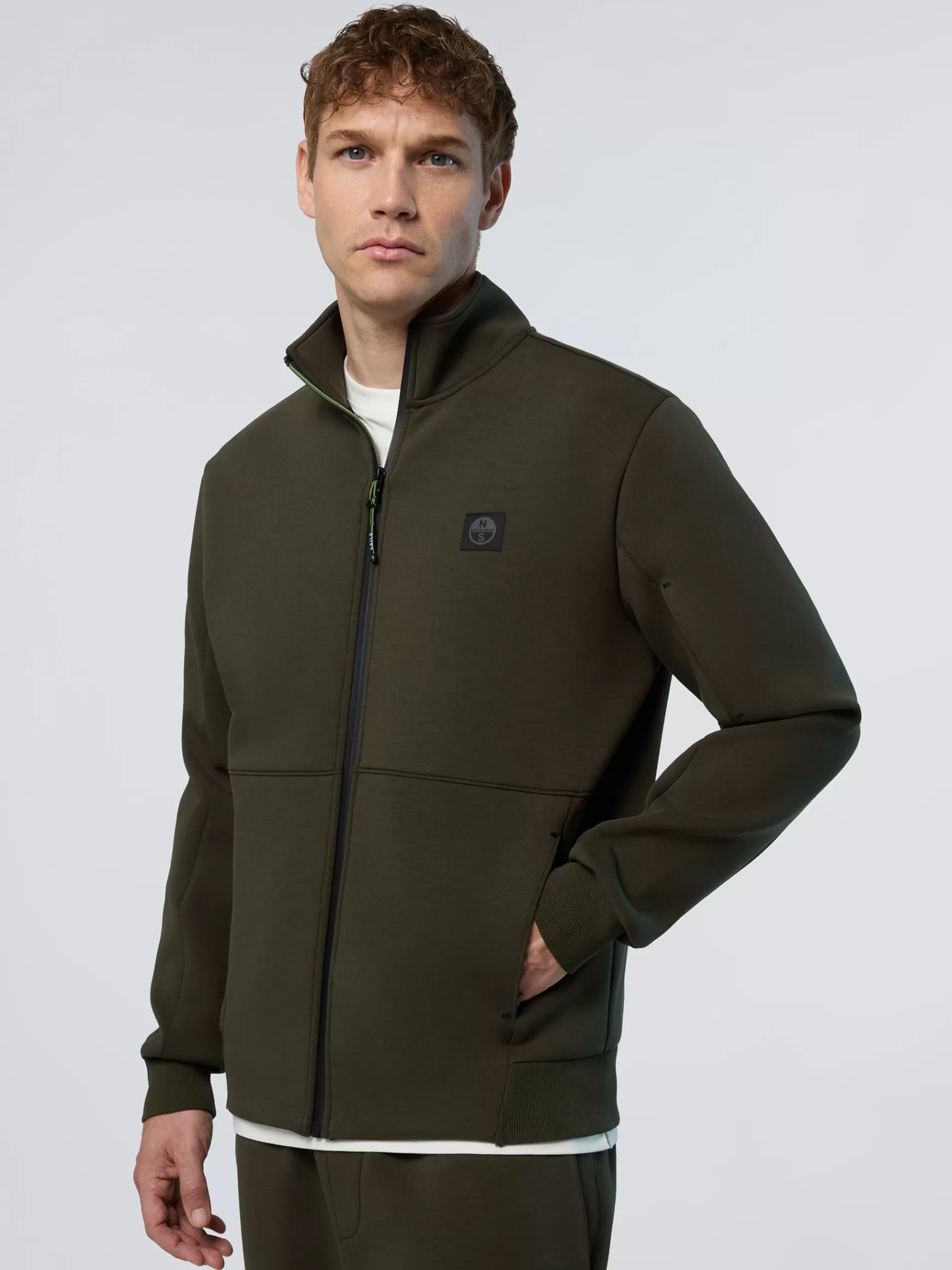 North Sails Felpa in scuba con zip>Uomo Shop By Look | Felpe
