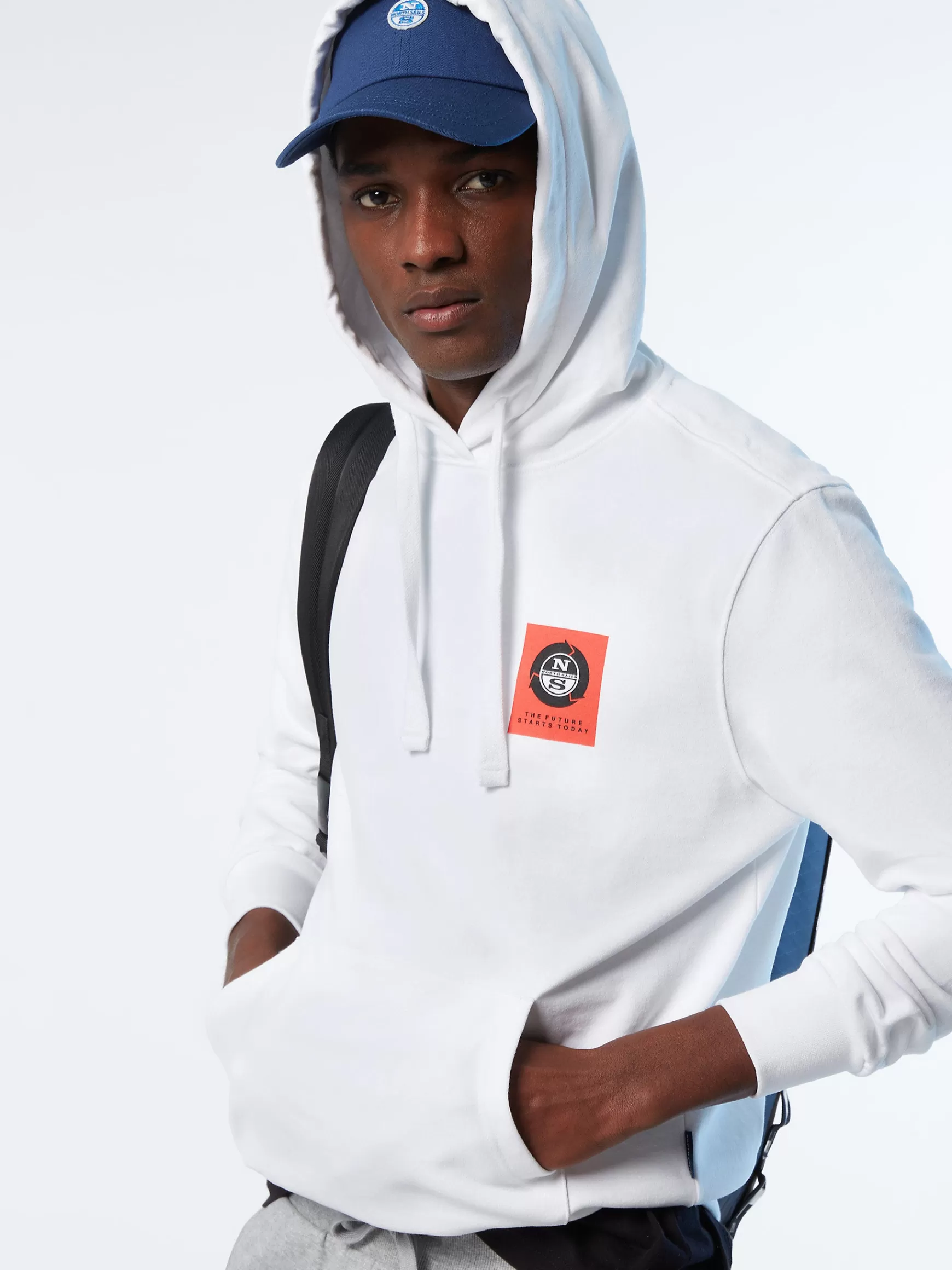 North Sails Felpa stampata con cappuccio>Uomo Outlet | Felpe