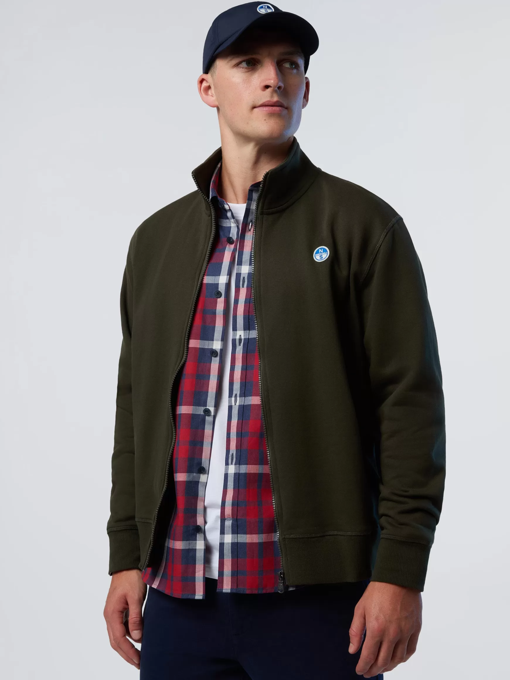 North Sails Full-zip sweatshirt with logo>Uomo Felpe