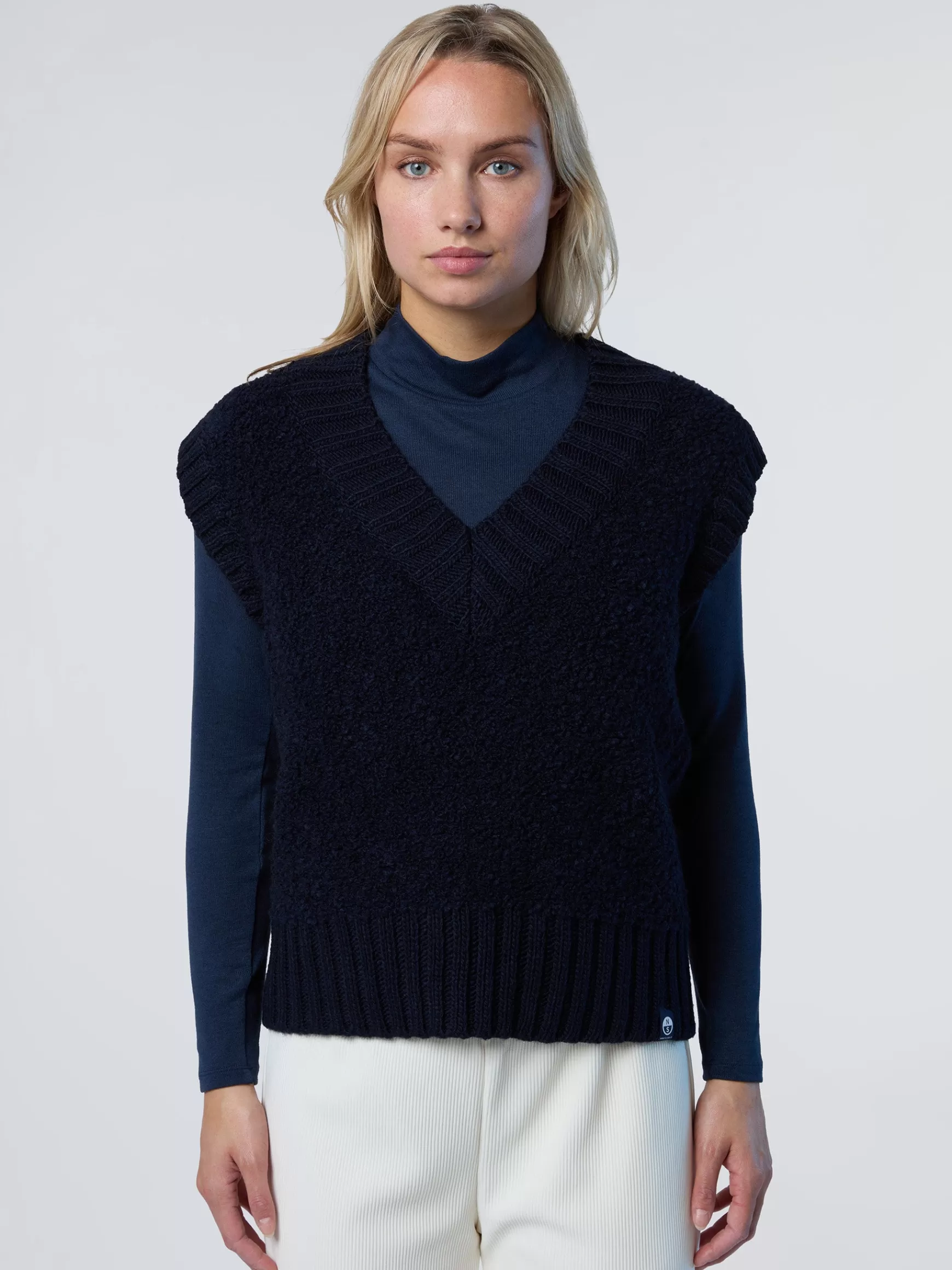 North Sails Gilet in bouclé con scollo a V>Donna Shop By Look | Maglioni E Cardigan
