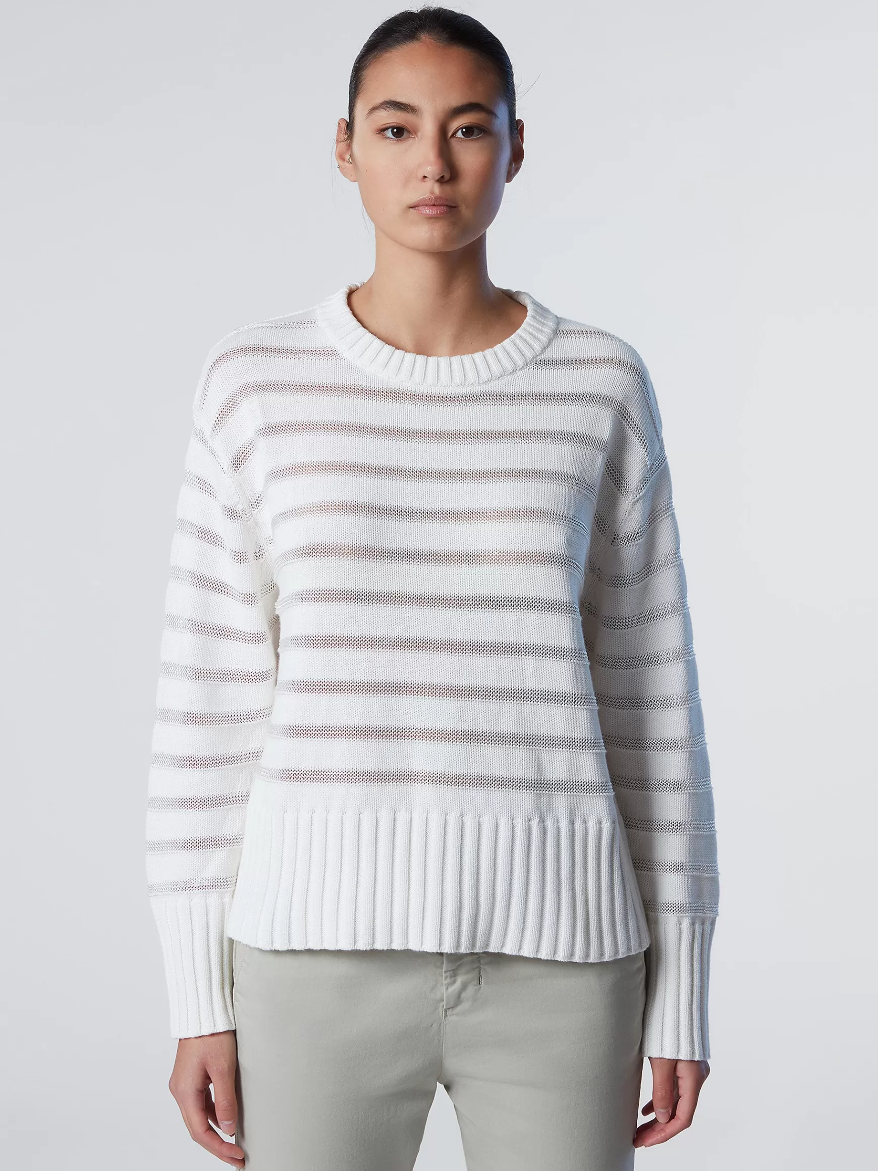 North Sails Maglia girocollo a righe>Donna Outlet | Maglioni E Cardigan