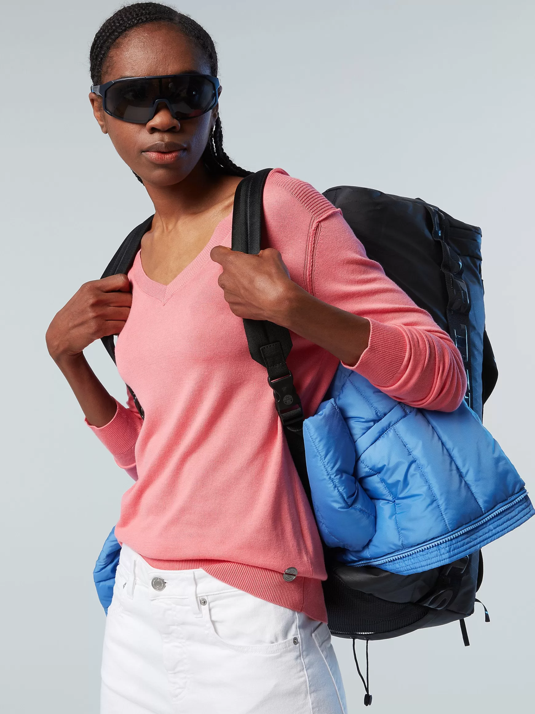 North Sails Maglia in aloe con collo a V>Donna Outlet