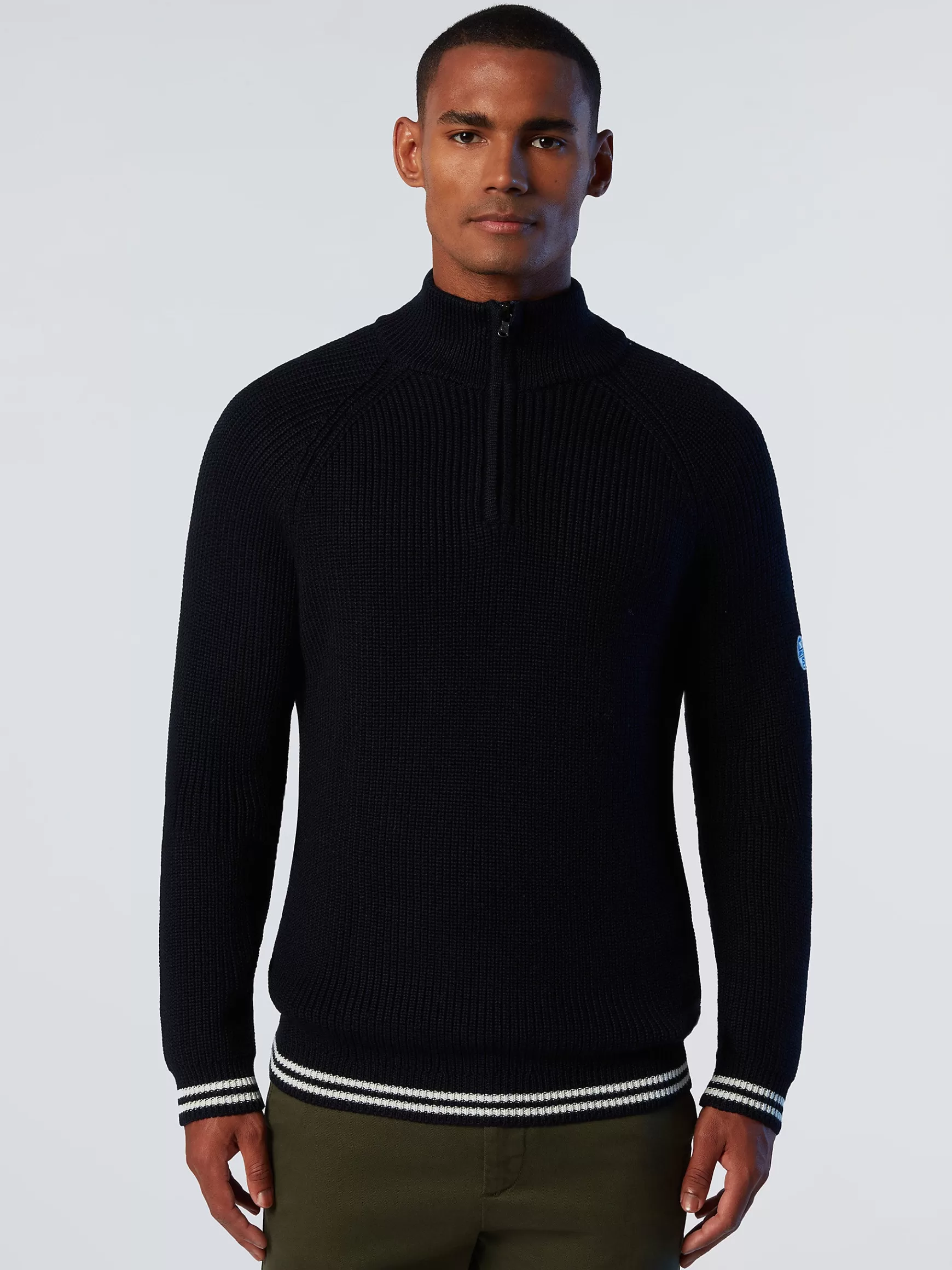 North Sails Maglia in lana con mezza zip>Uomo Outlet | Maglioni E Cardigan