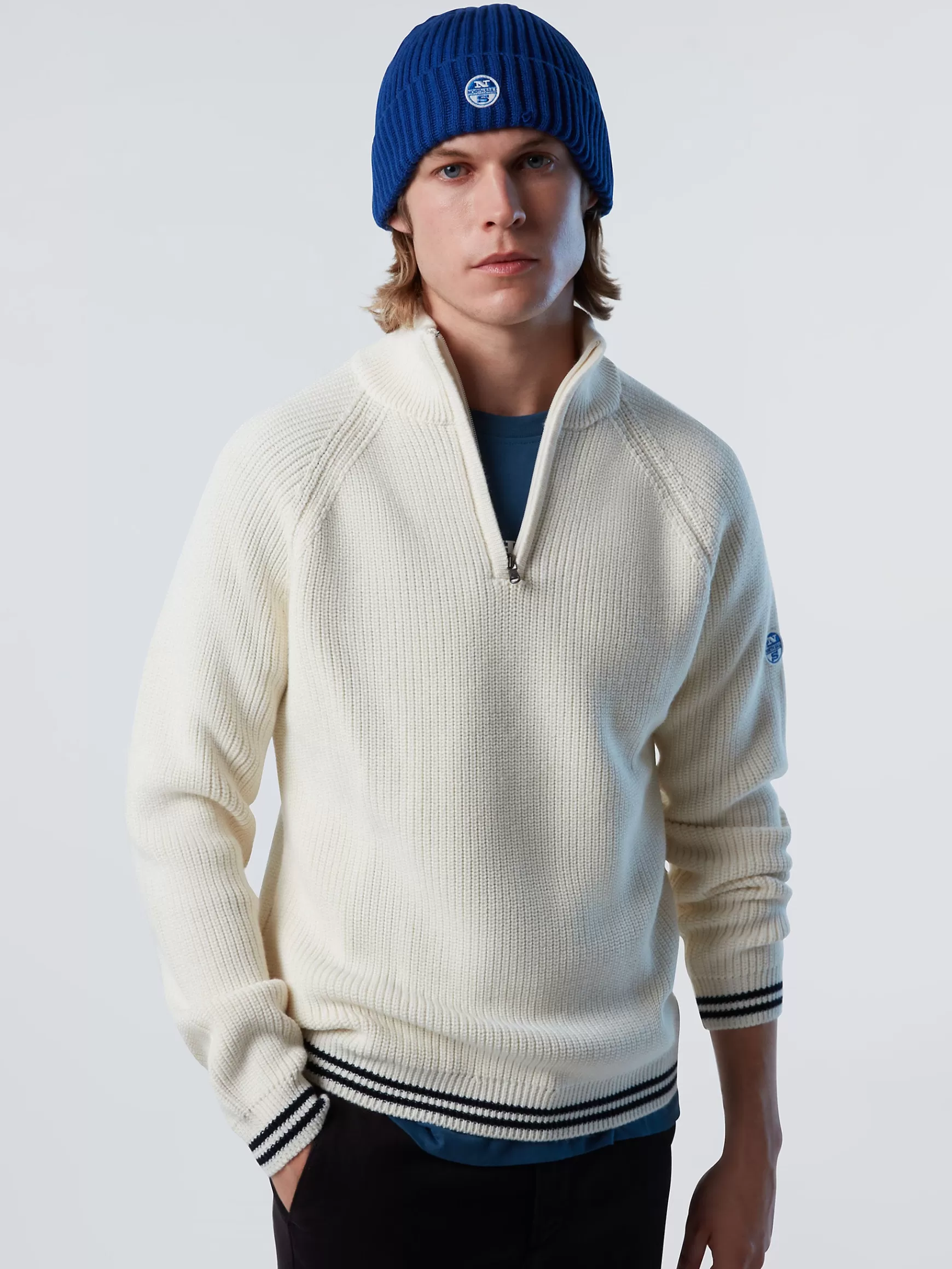 North Sails Maglia in lana con mezza zip>Uomo Outlet | Maglioni E Cardigan