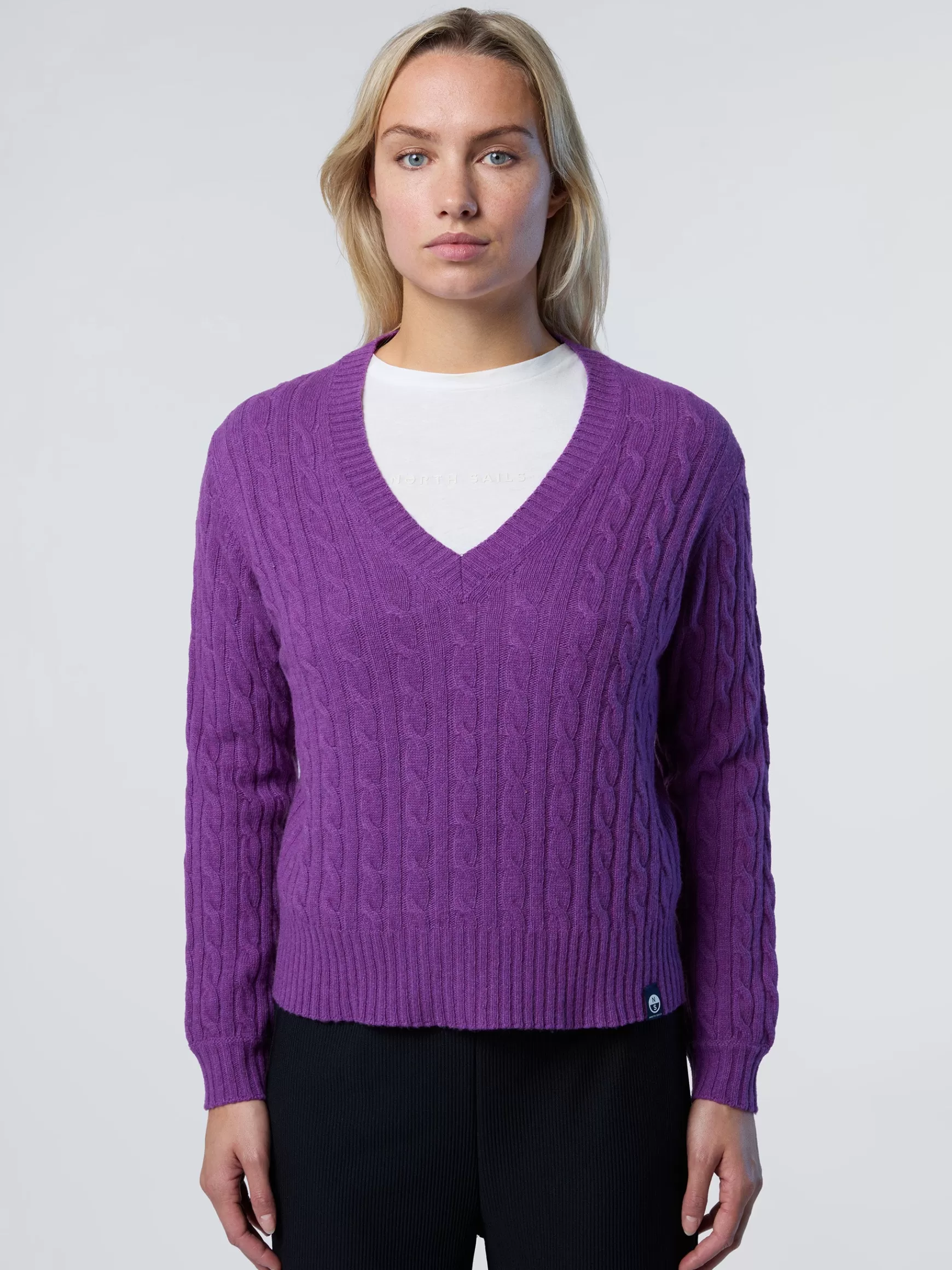 North Sails Maglione con scollo a V a trecce>Donna Shop By Look | Maglioni E Cardigan