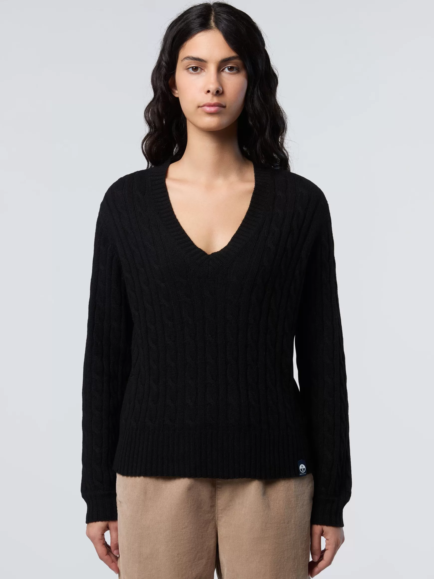 North Sails Maglione con scollo a V a trecce>Donna Shop By Look | Maglioni E Cardigan
