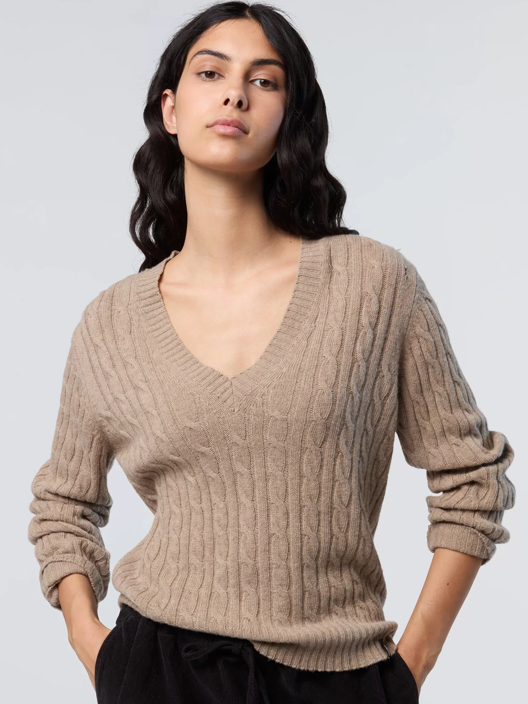 North Sails Maglione con scollo a V a trecce>Donna Shop By Look | Maglioni E Cardigan