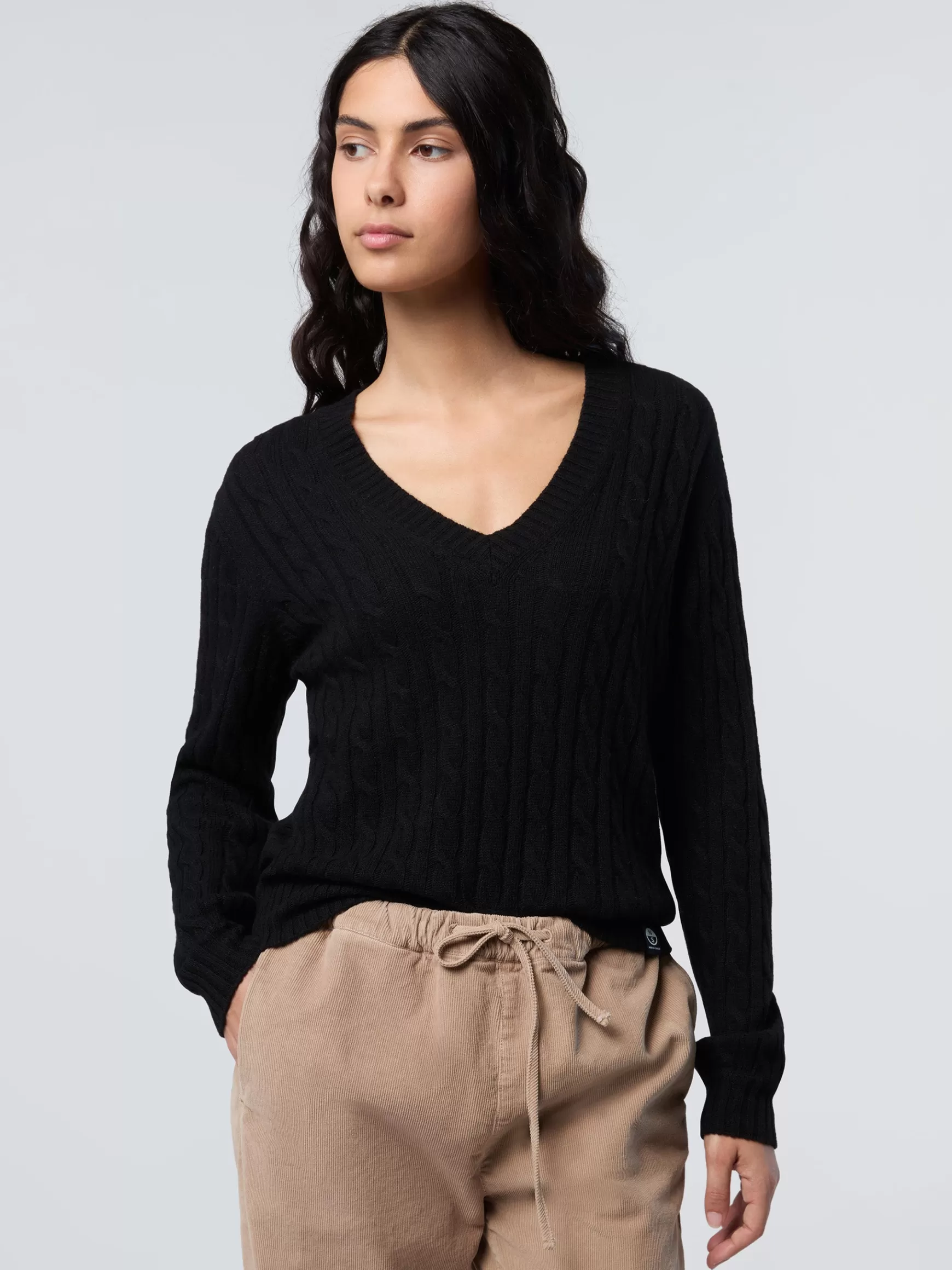 North Sails Maglione con scollo a V a trecce>Donna Shop By Look | Maglioni E Cardigan
