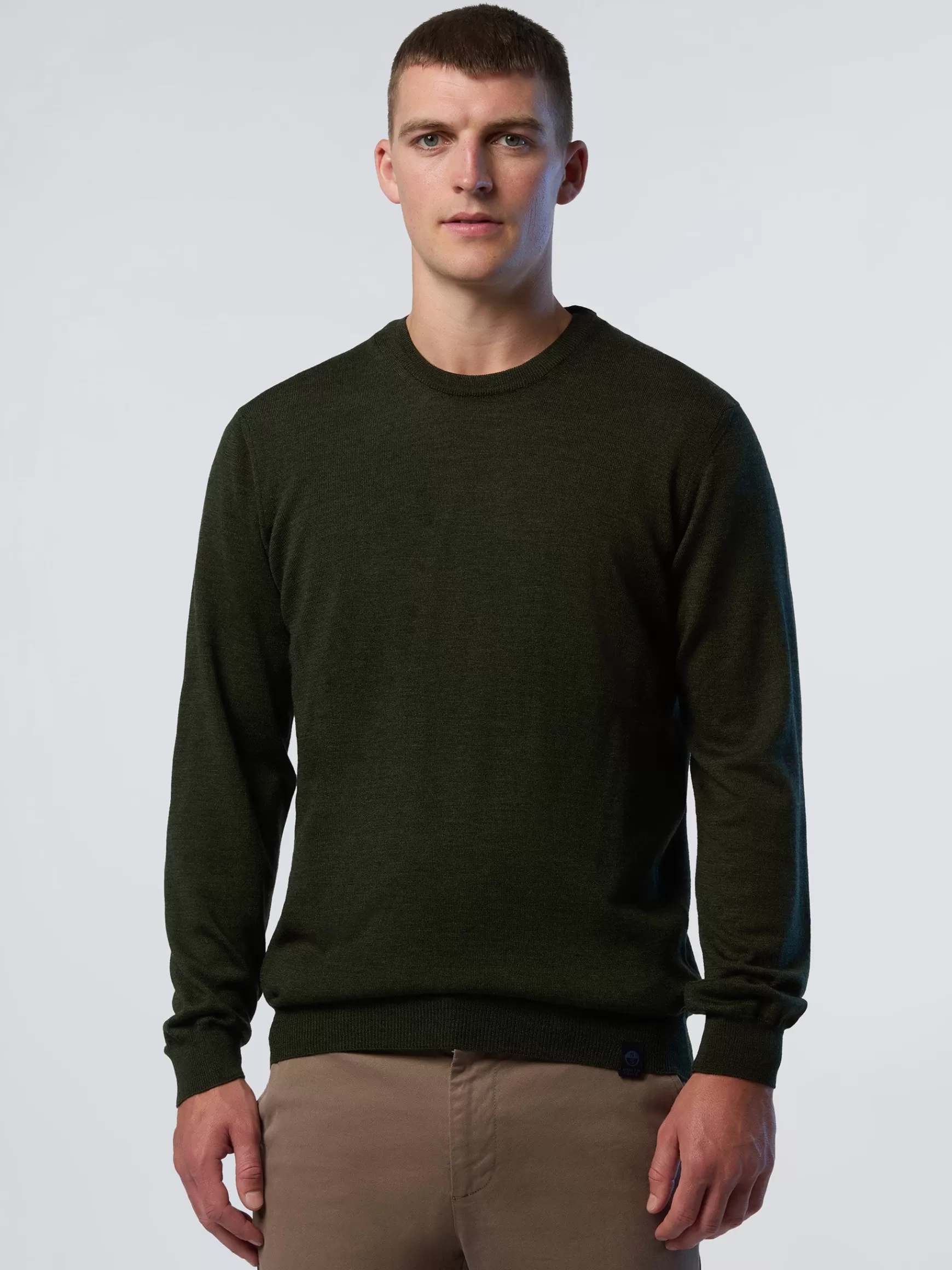 North Sails Maglione girocollo in hydrowool>Uomo Maglioni E Cardigan