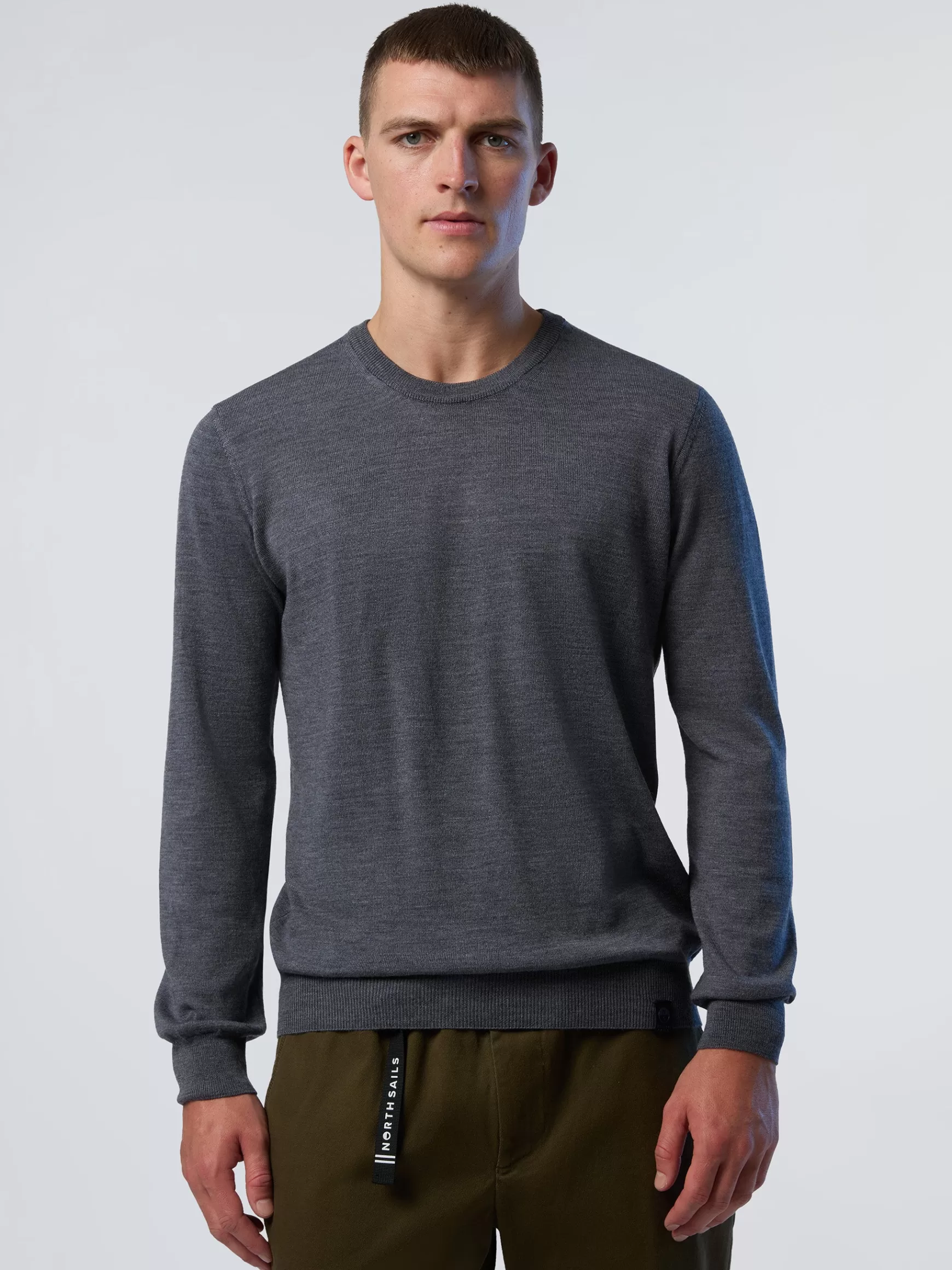 North Sails Maglione girocollo in hydrowool>Uomo Maglioni E Cardigan