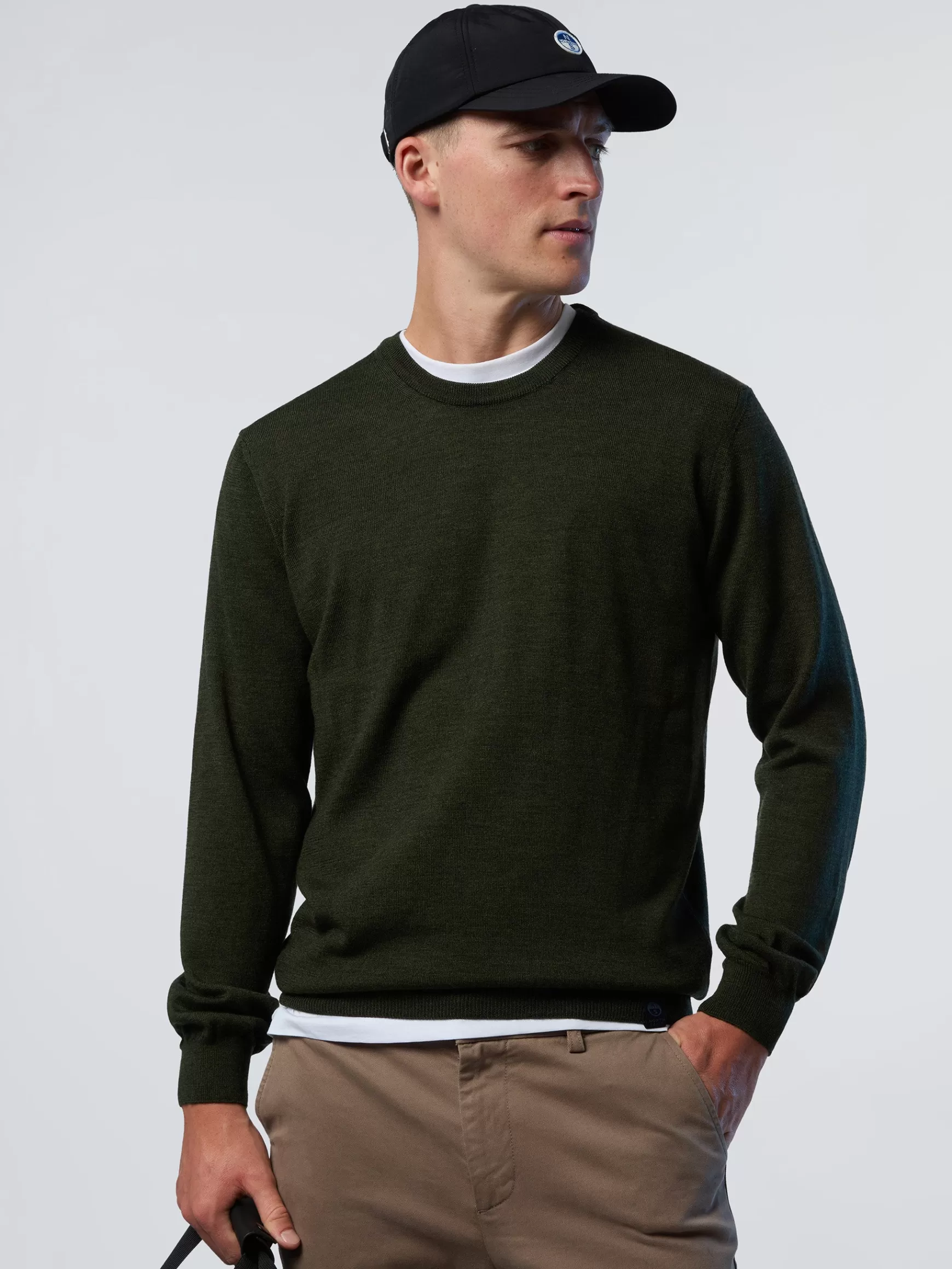 North Sails Maglione girocollo in hydrowool>Uomo Maglioni E Cardigan