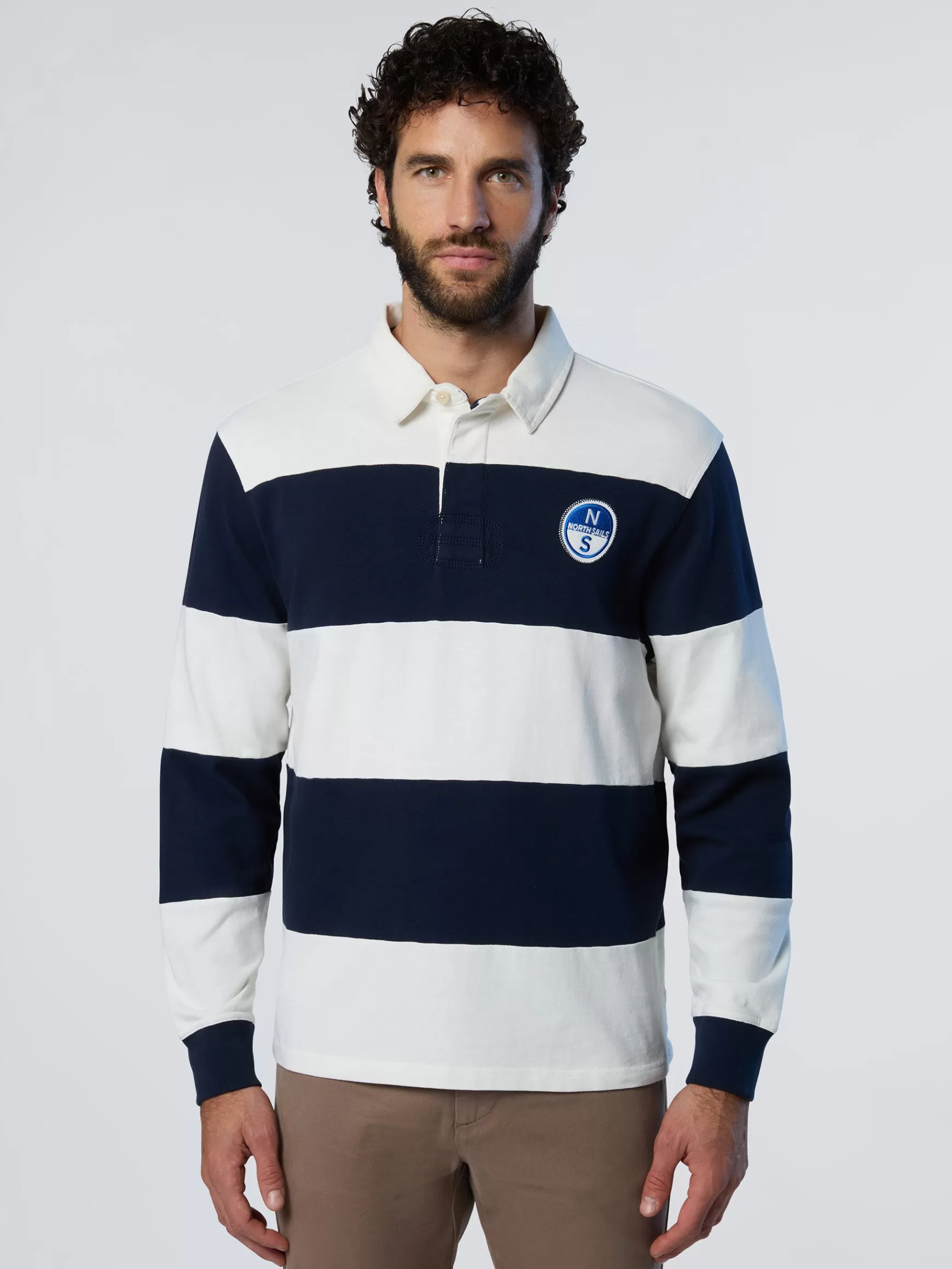 North Sails Polo a manche lunghe stile rugby>Uomo Polo