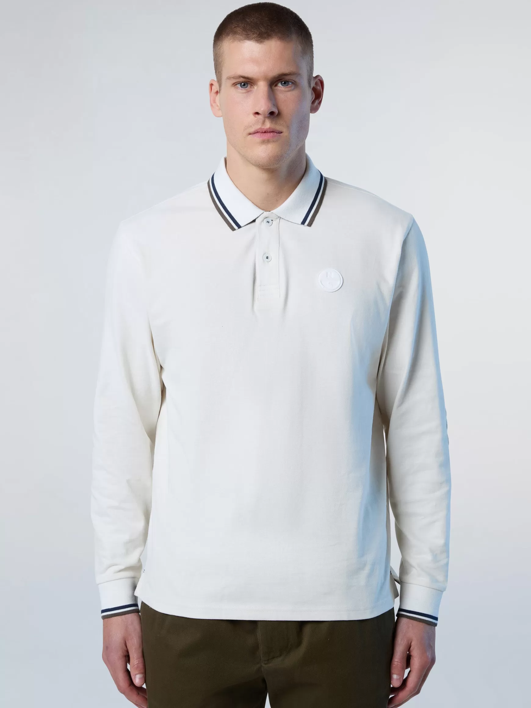 North Sails Polo a maniche lunghe con patch>Uomo Polo