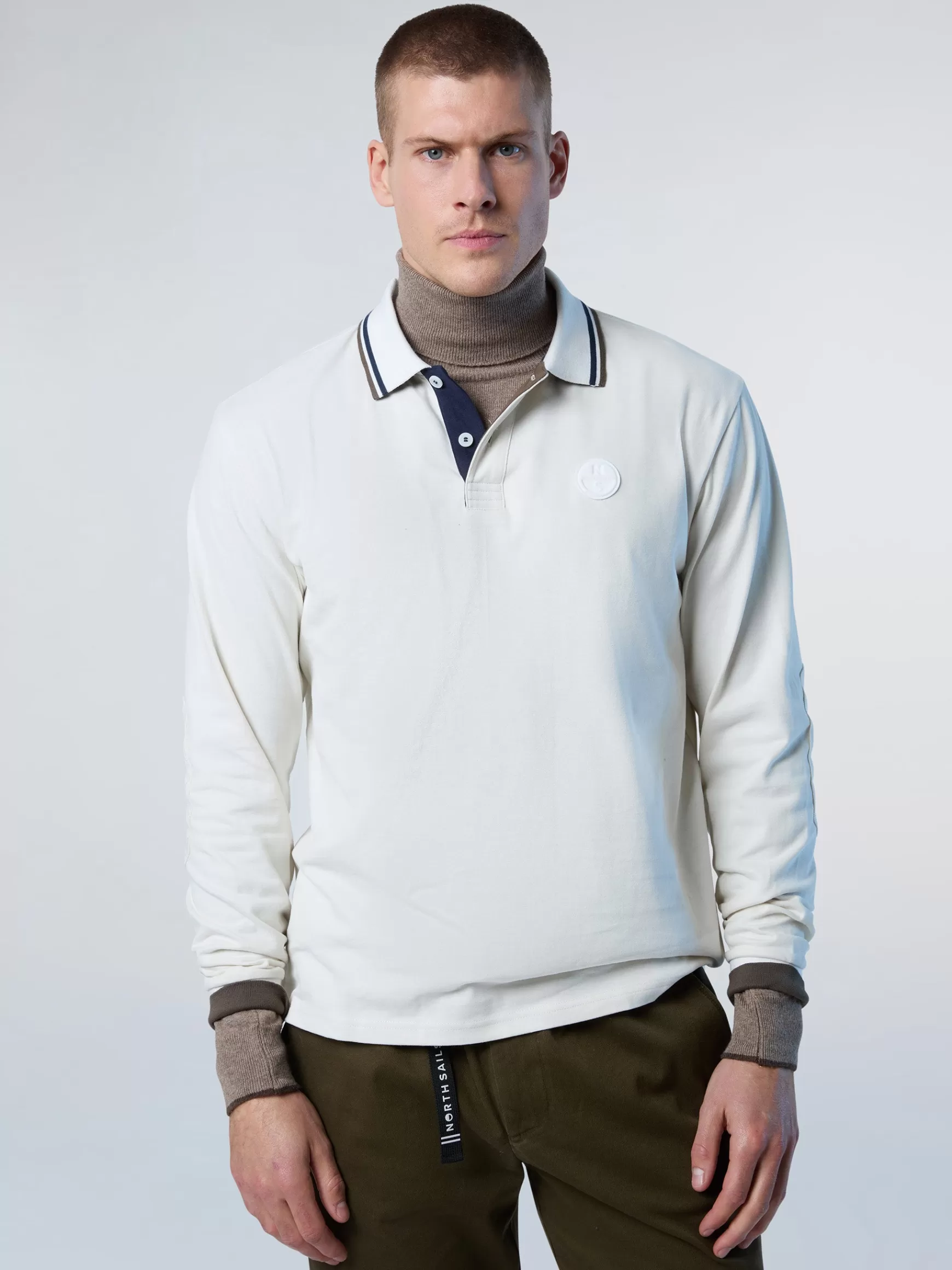 North Sails Polo a maniche lunghe con patch>Uomo Polo