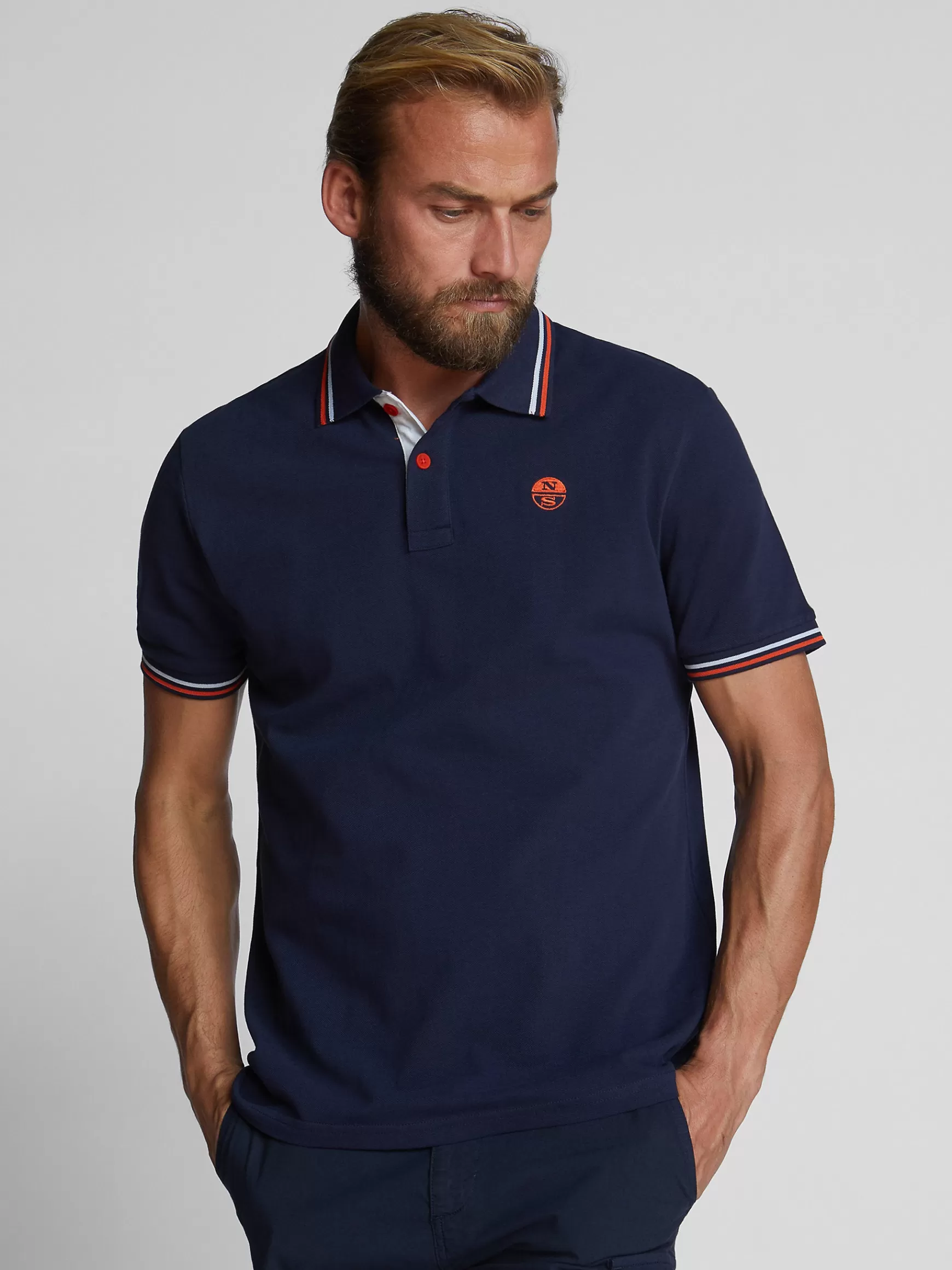 North Sails Polo con bordi a contrasto>Uomo Outlet