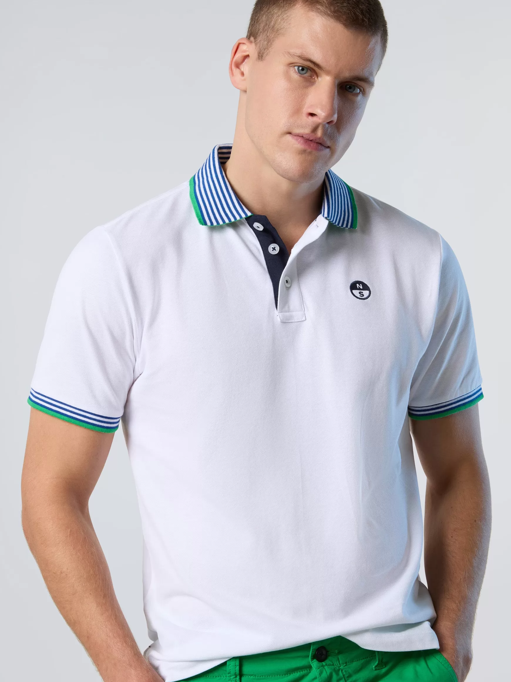 North Sails Polo con colletto a righe>Uomo Outlet | Outlet