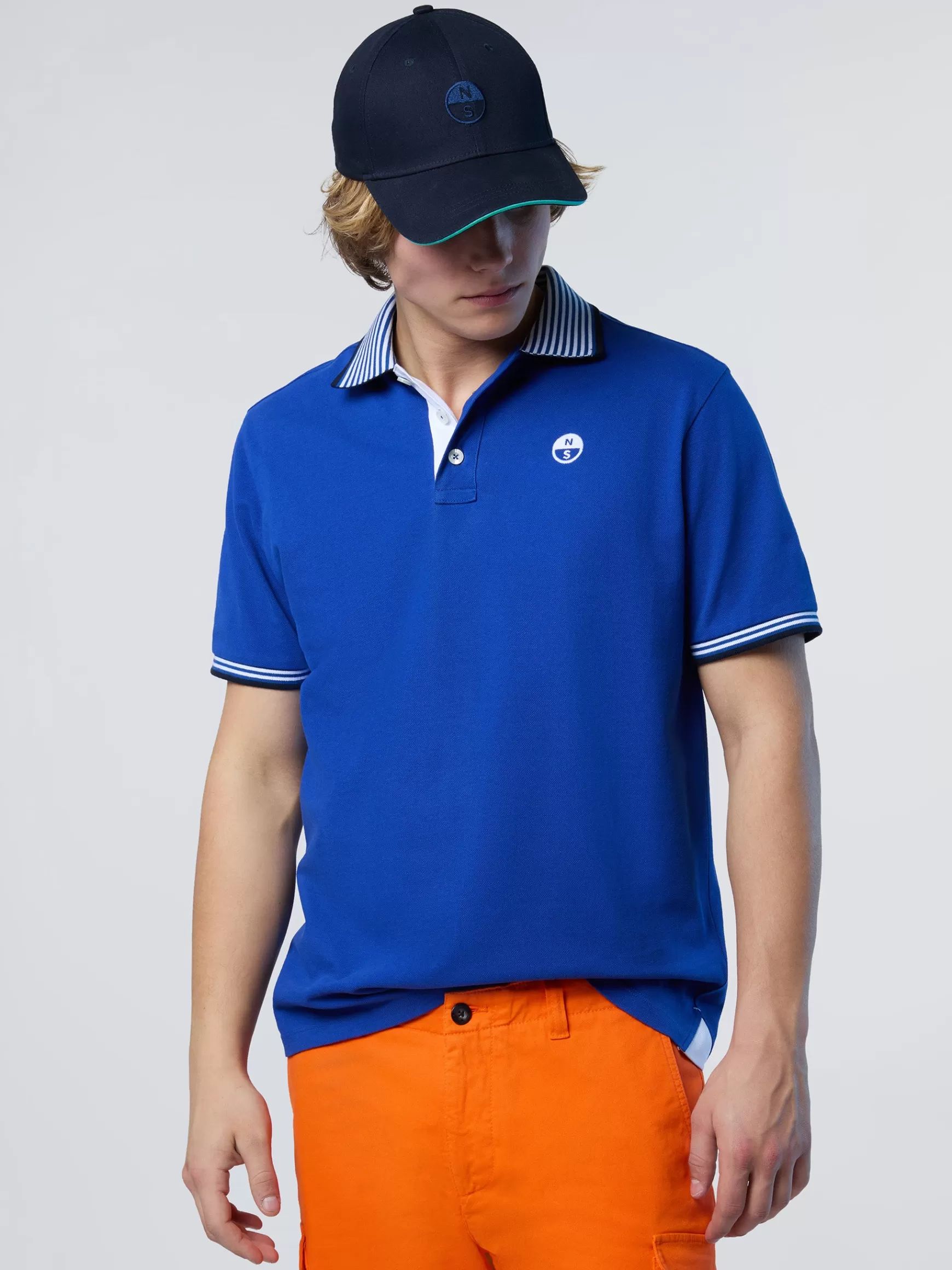 North Sails Polo con colletto a righe>Uomo Outlet