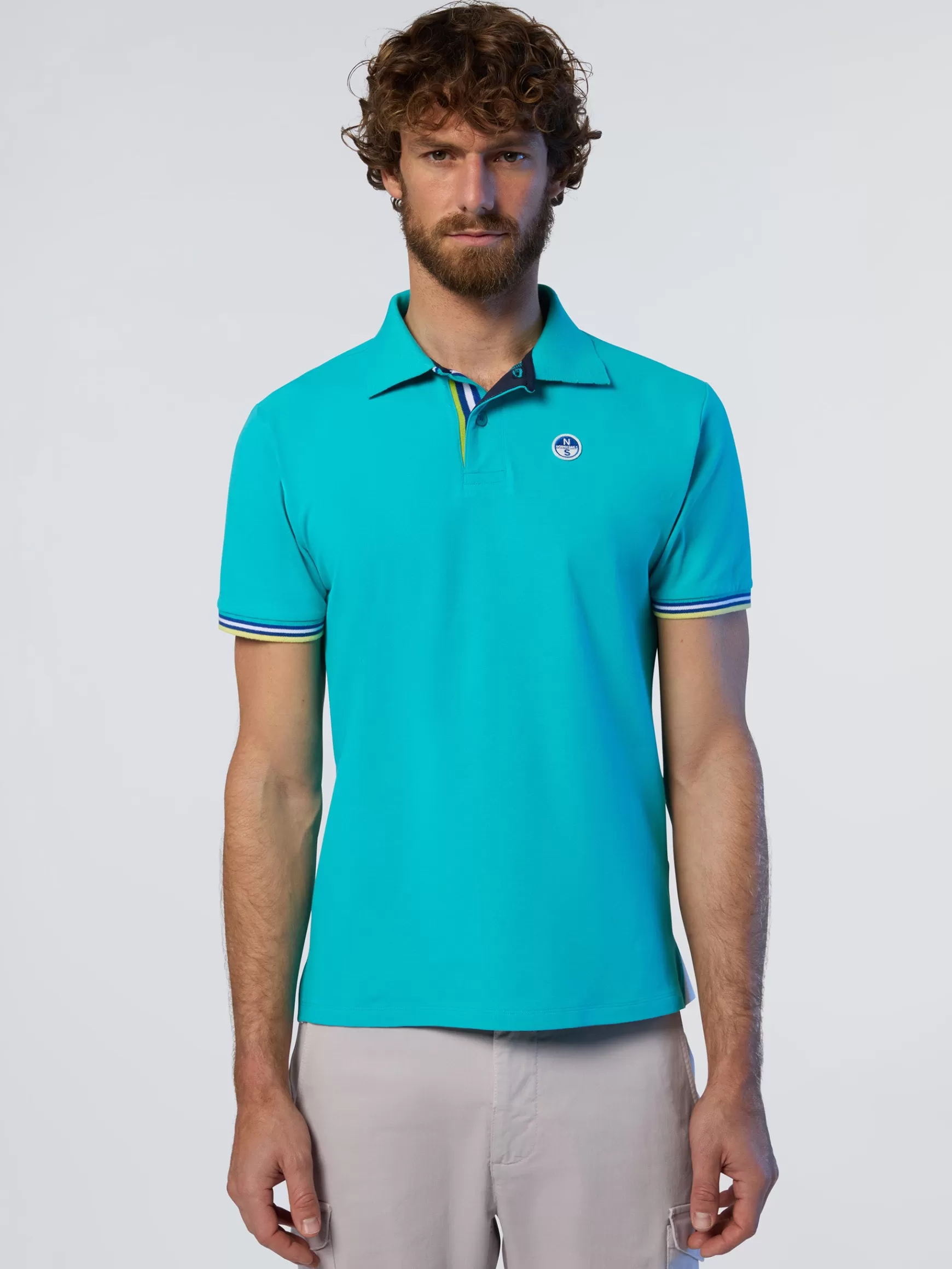 North Sails Polo con dettagli a righe>Uomo Outlet
