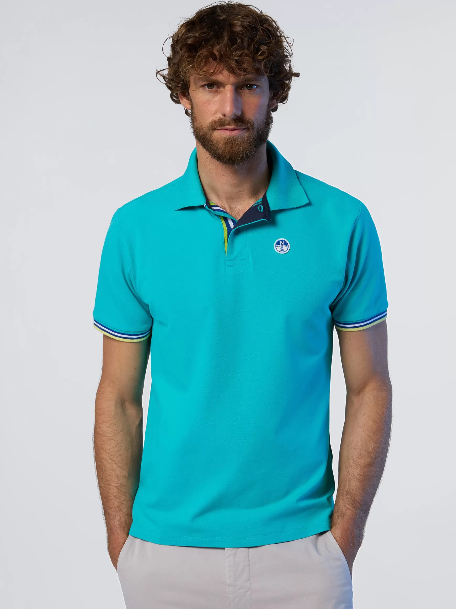 North Sails Polo con dettagli a righe>Uomo Outlet