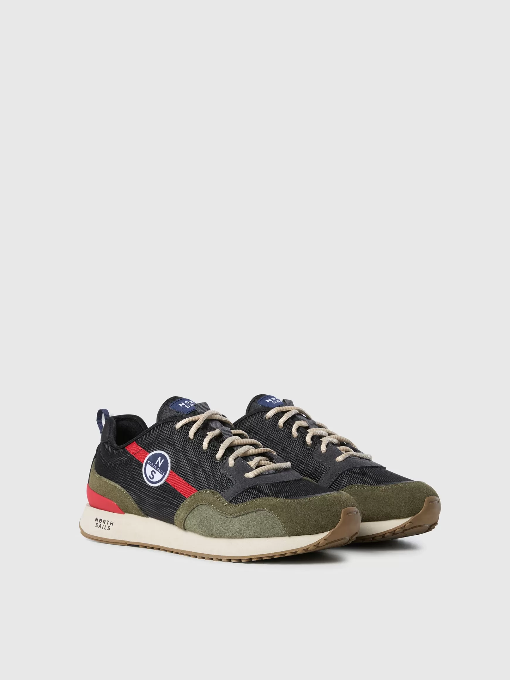 North Sails Technical fabric and suede sneaker>Uomo Calzature