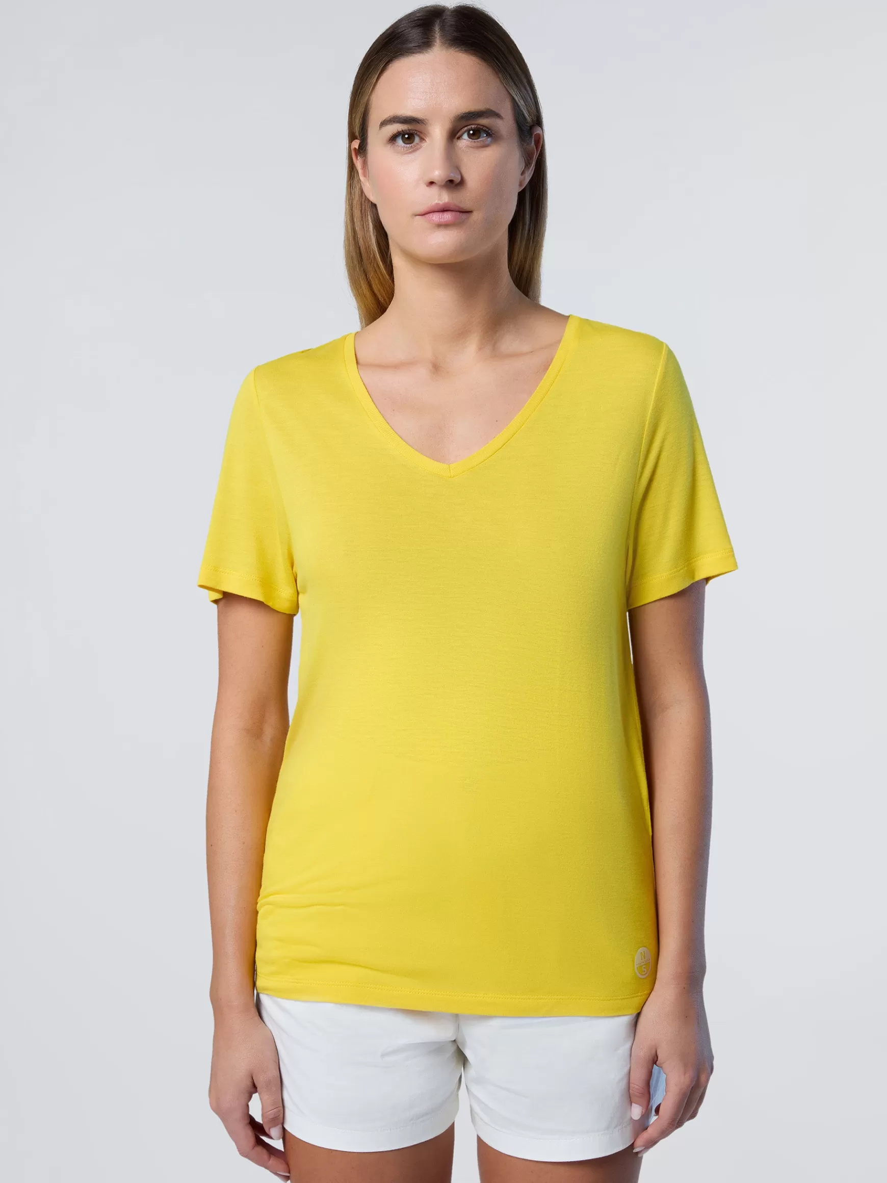 North Sails T-shirt con scollo a V>Donna Outlet | T-shirts