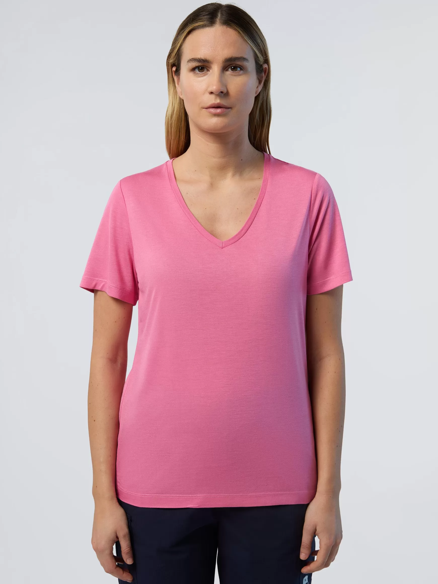 North Sails T-shirt con scollo a V>Donna Outlet | T-shirts
