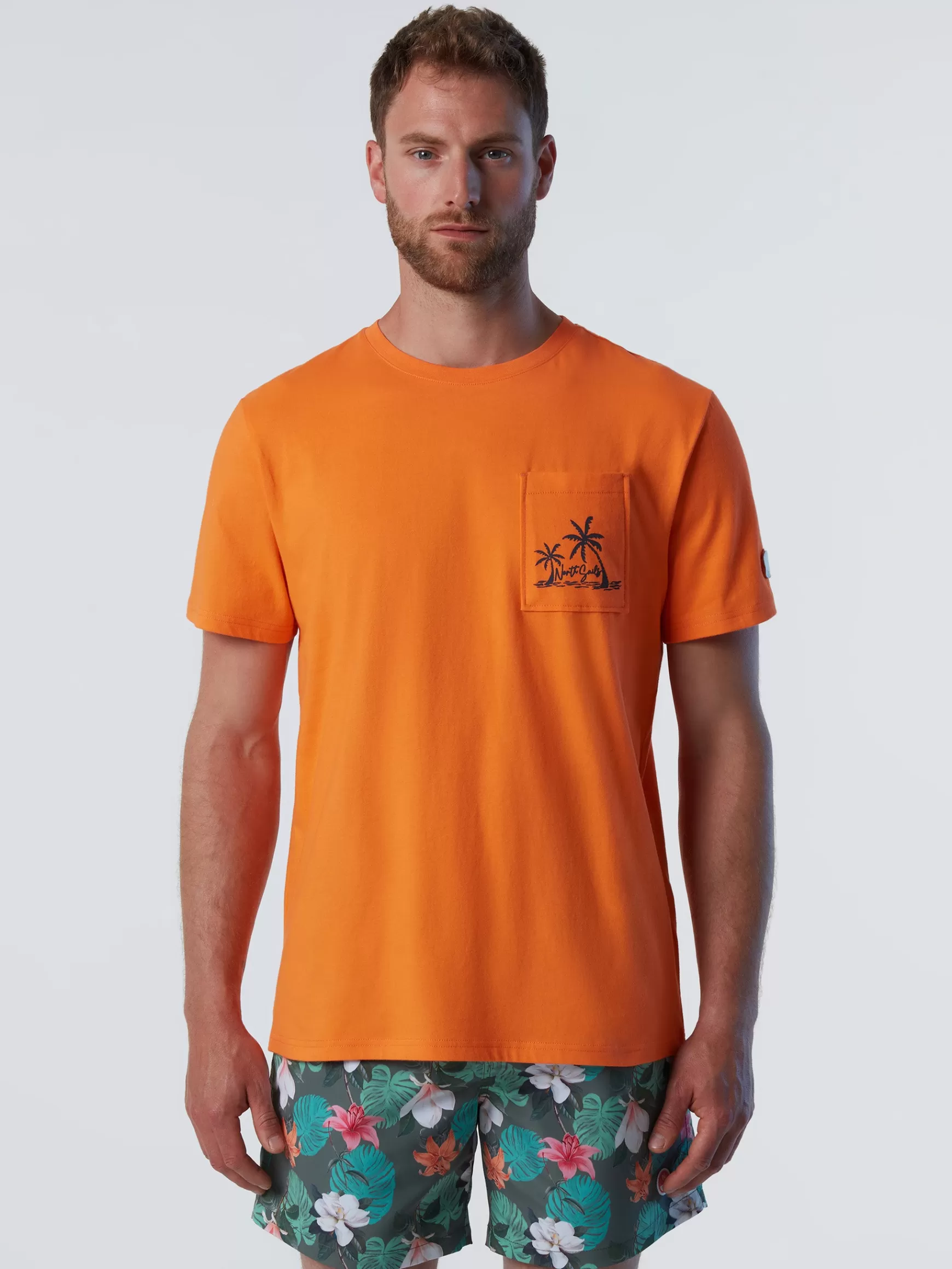 North Sails T-shirt con stampa palme>Uomo Outlet