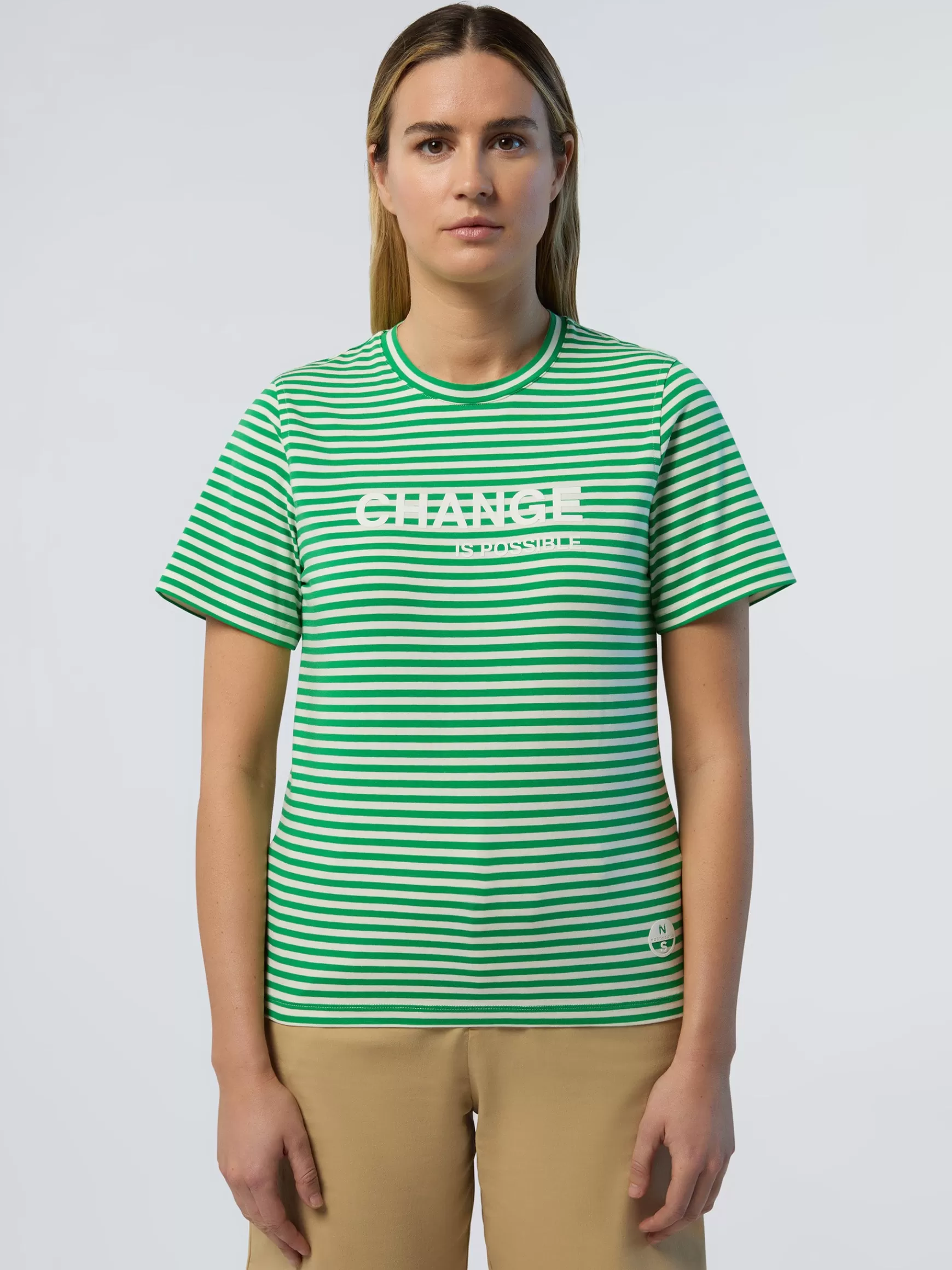 North Sails T-shirt in modal a righe>Donna Outlet | T-shirts