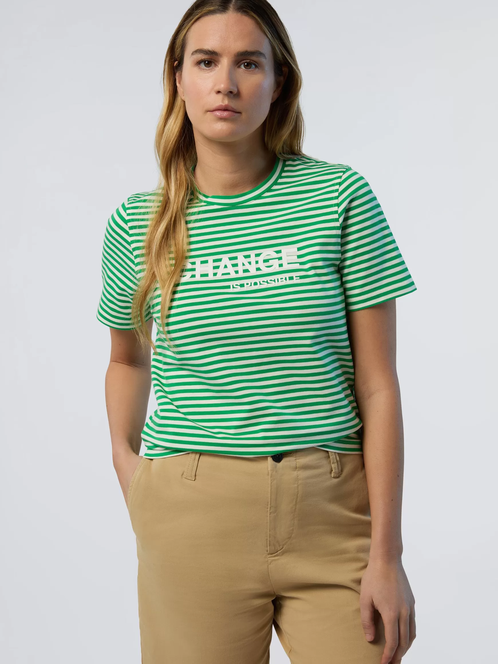 North Sails T-shirt in modal a righe>Donna Outlet | T-shirts