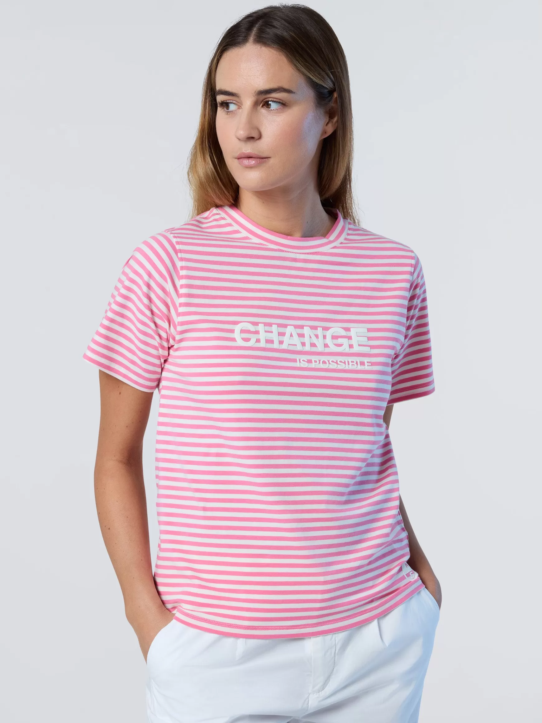 North Sails T-shirt in modal a righe>Donna Outlet | T-shirts