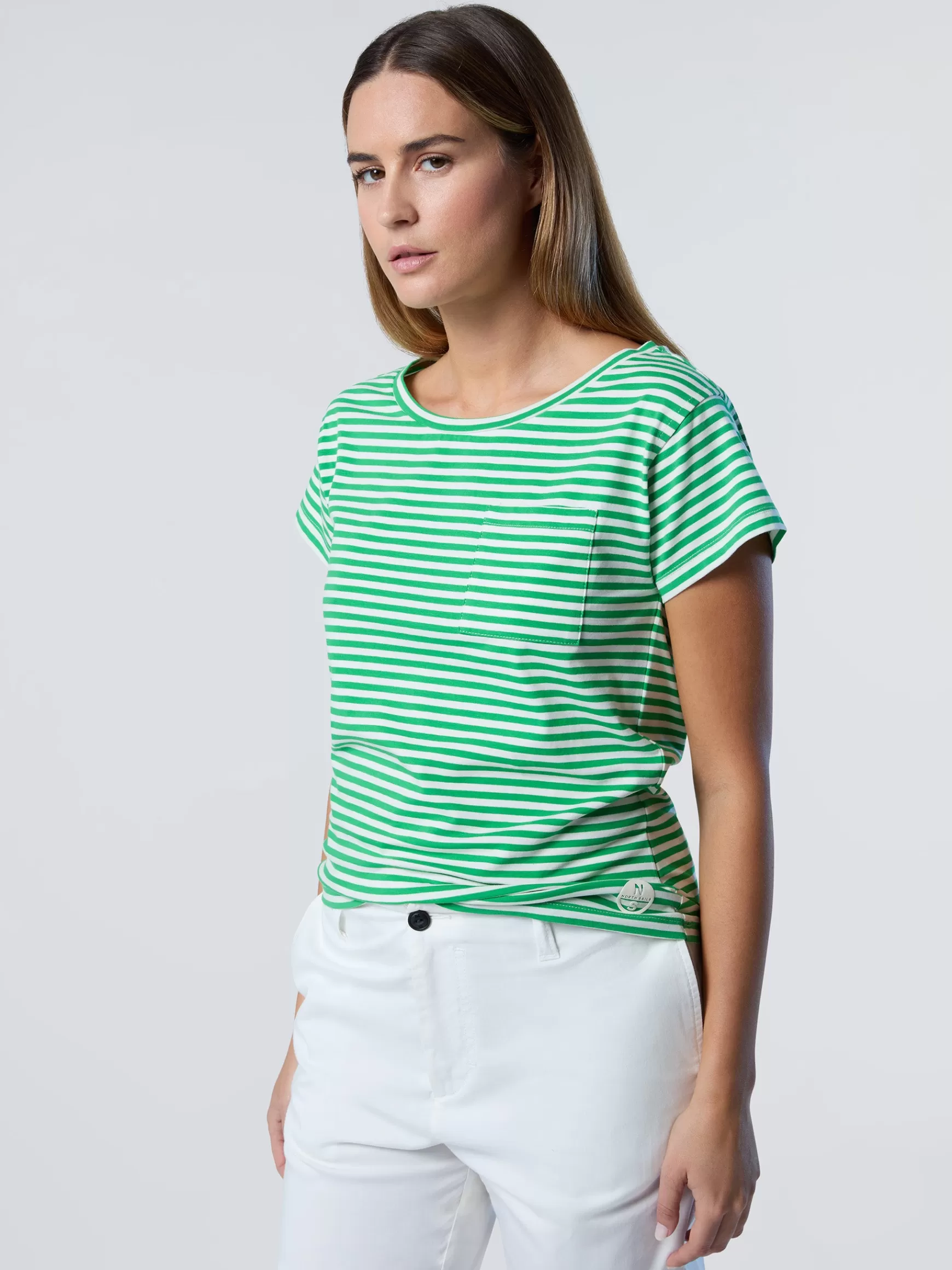 North Sails T-shirt in modal con taschino>Donna Outlet | T-shirts